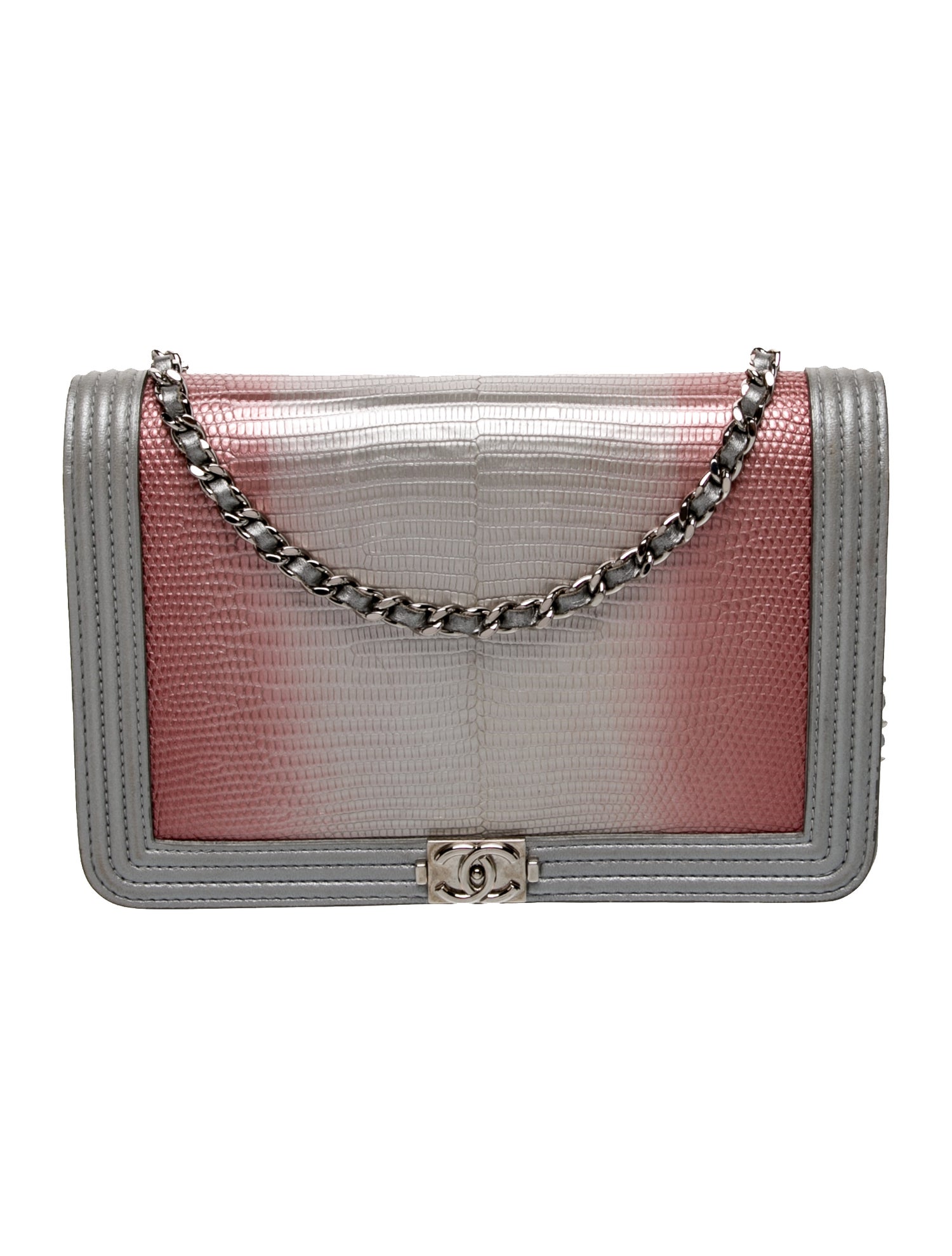 Chanel Lizard Boy Wallet On Chain