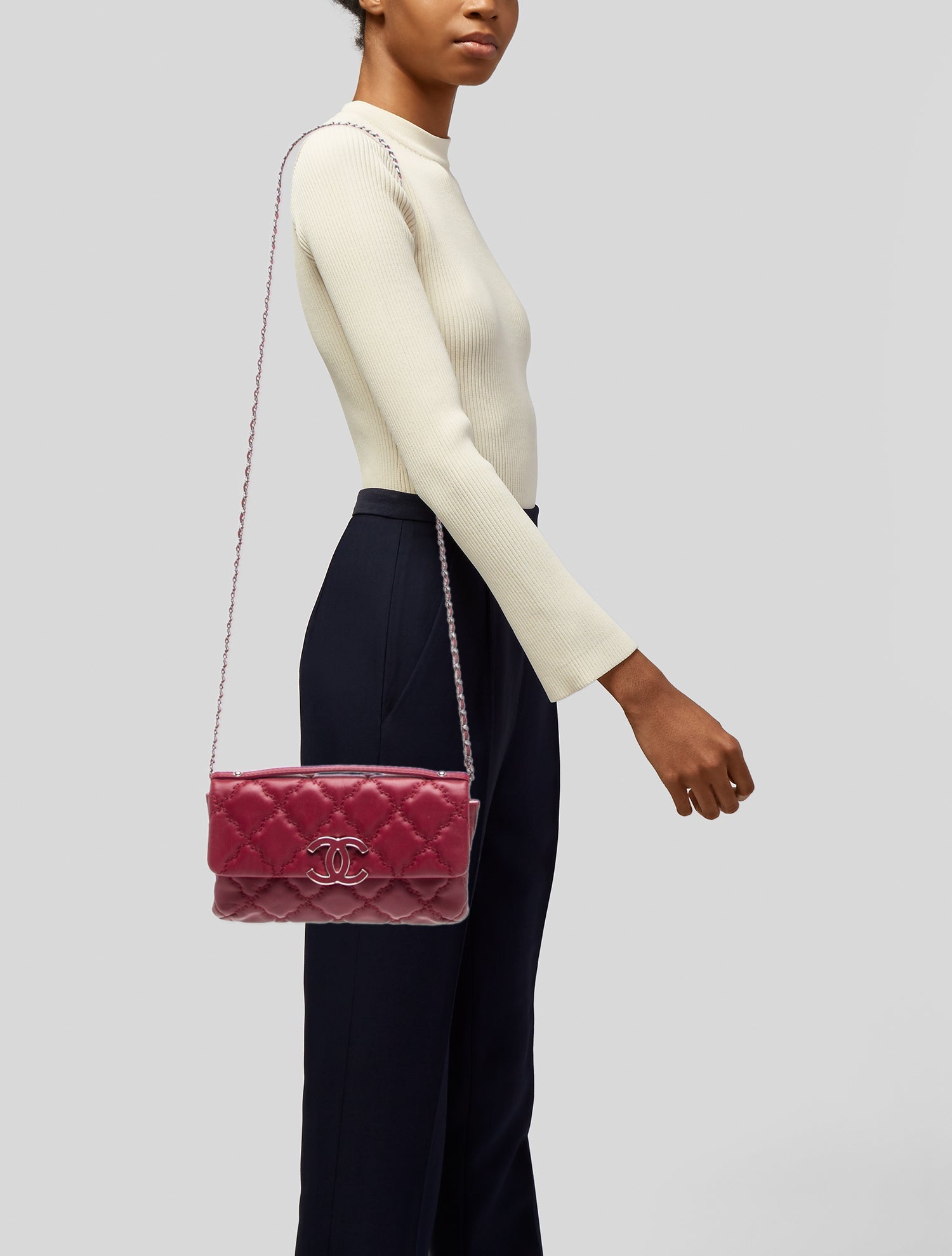 Chanel Double Stitch Hamptons Flap Bag