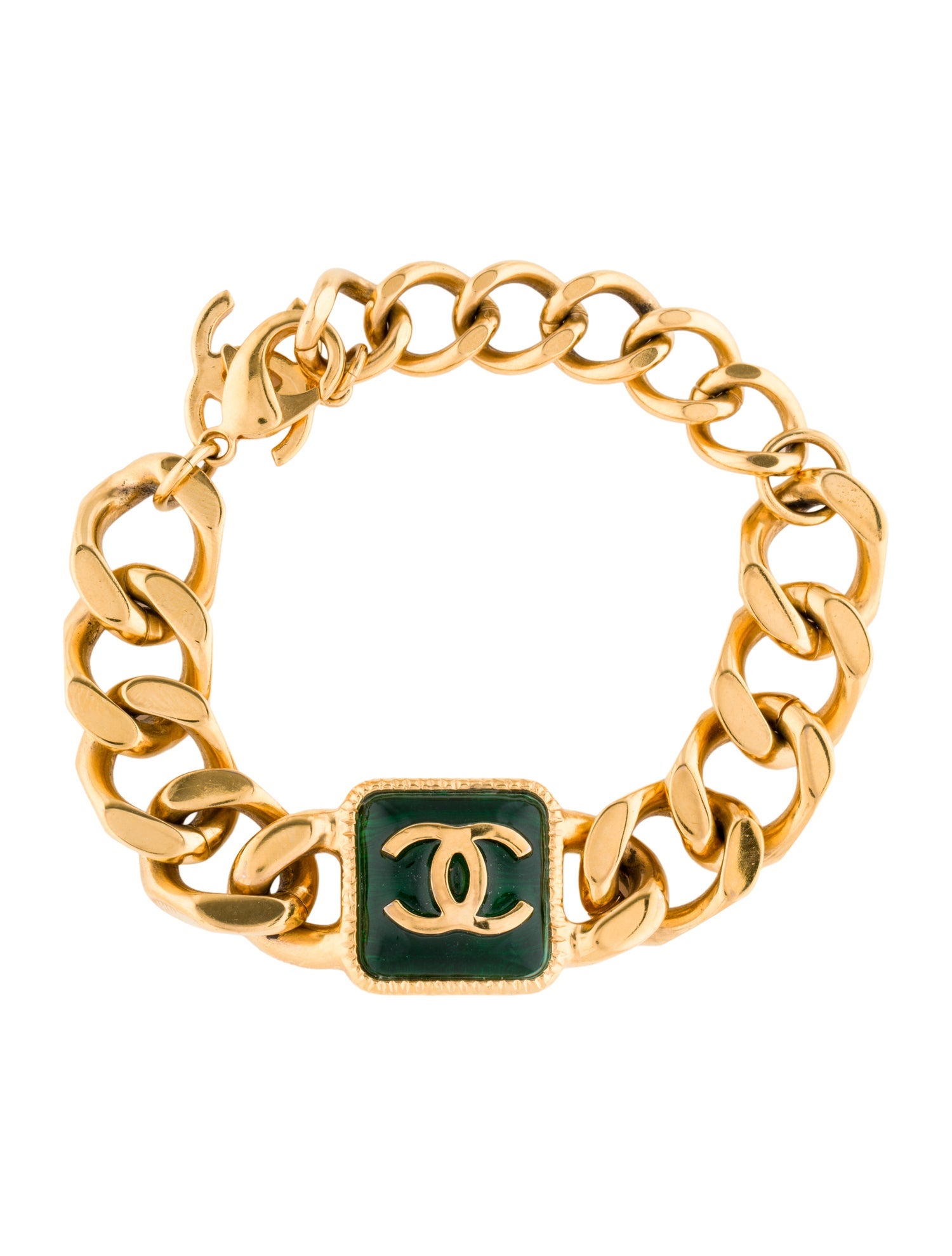Chanel Gripoix CC Link Bracelet
