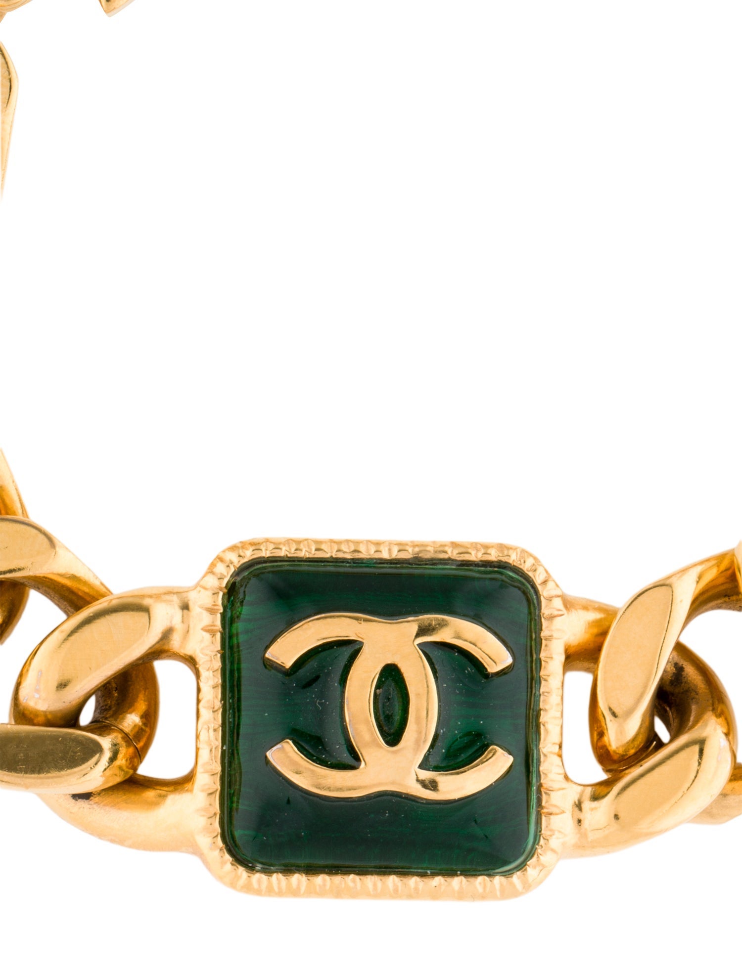 Chanel Gripoix CC Link Bracelet