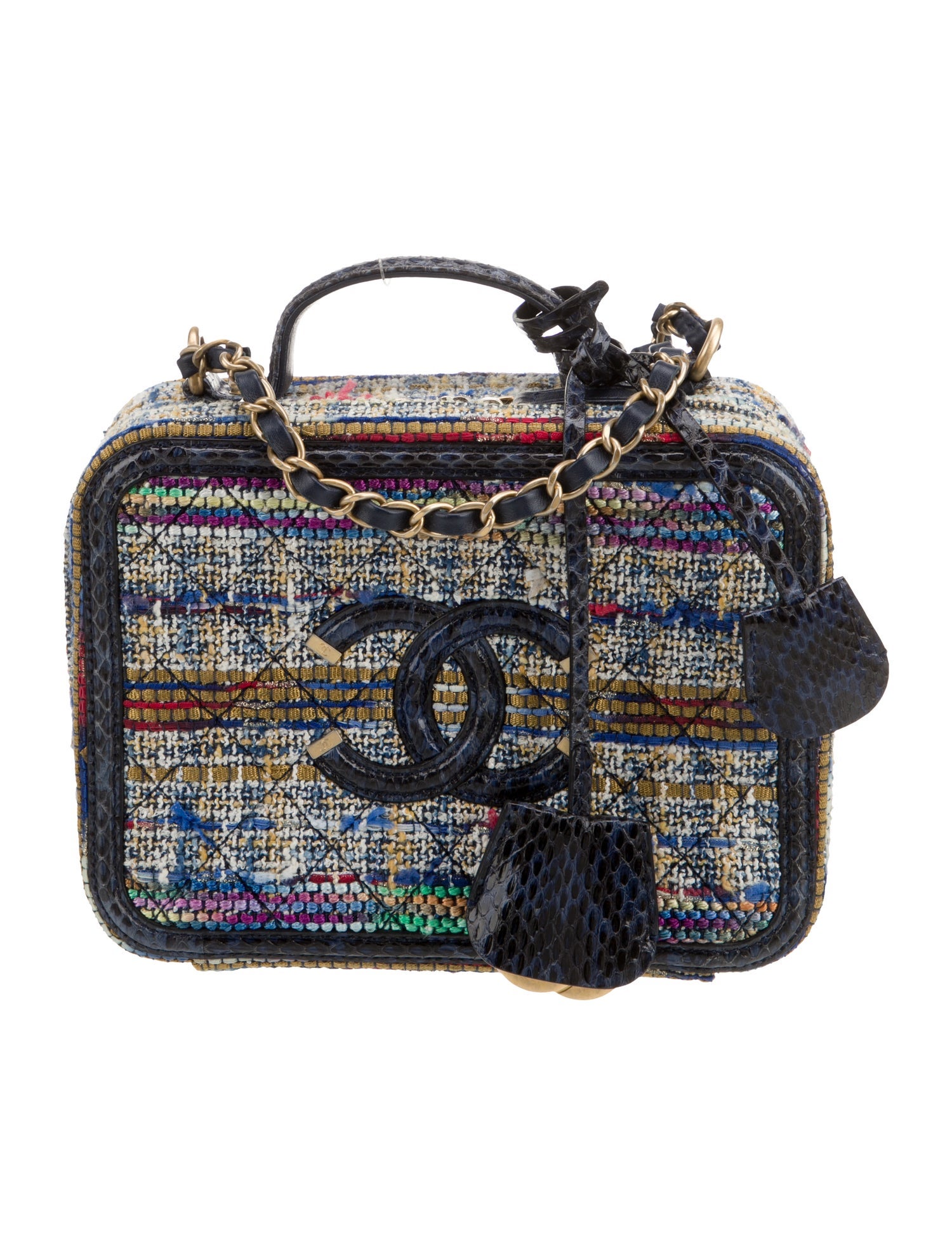 Chanel Medium Tweed Filigree Vanity Bag