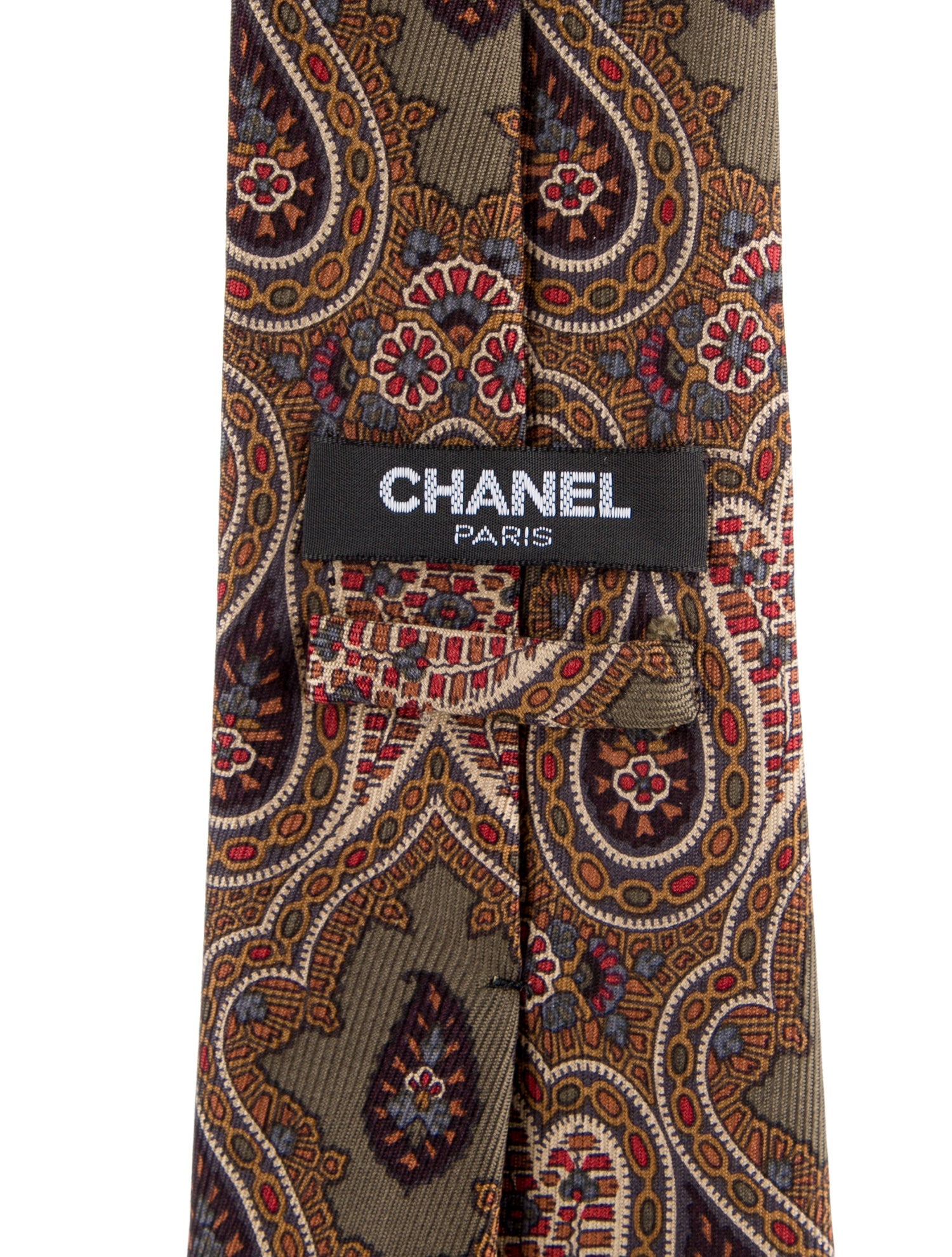 Chanel Pattern Silk Tie