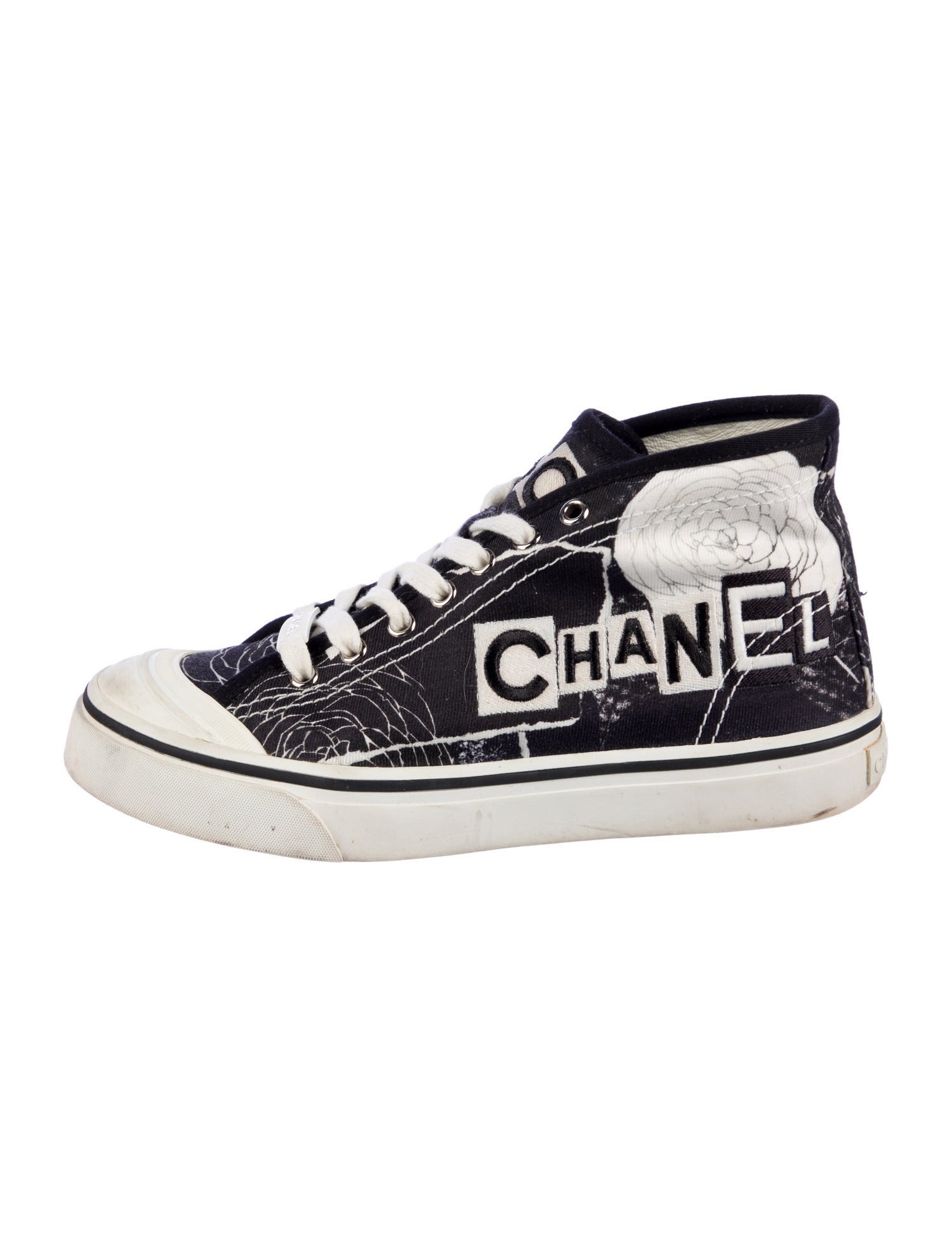 Chanel Interlocking CC Logo Canvas Sneakers