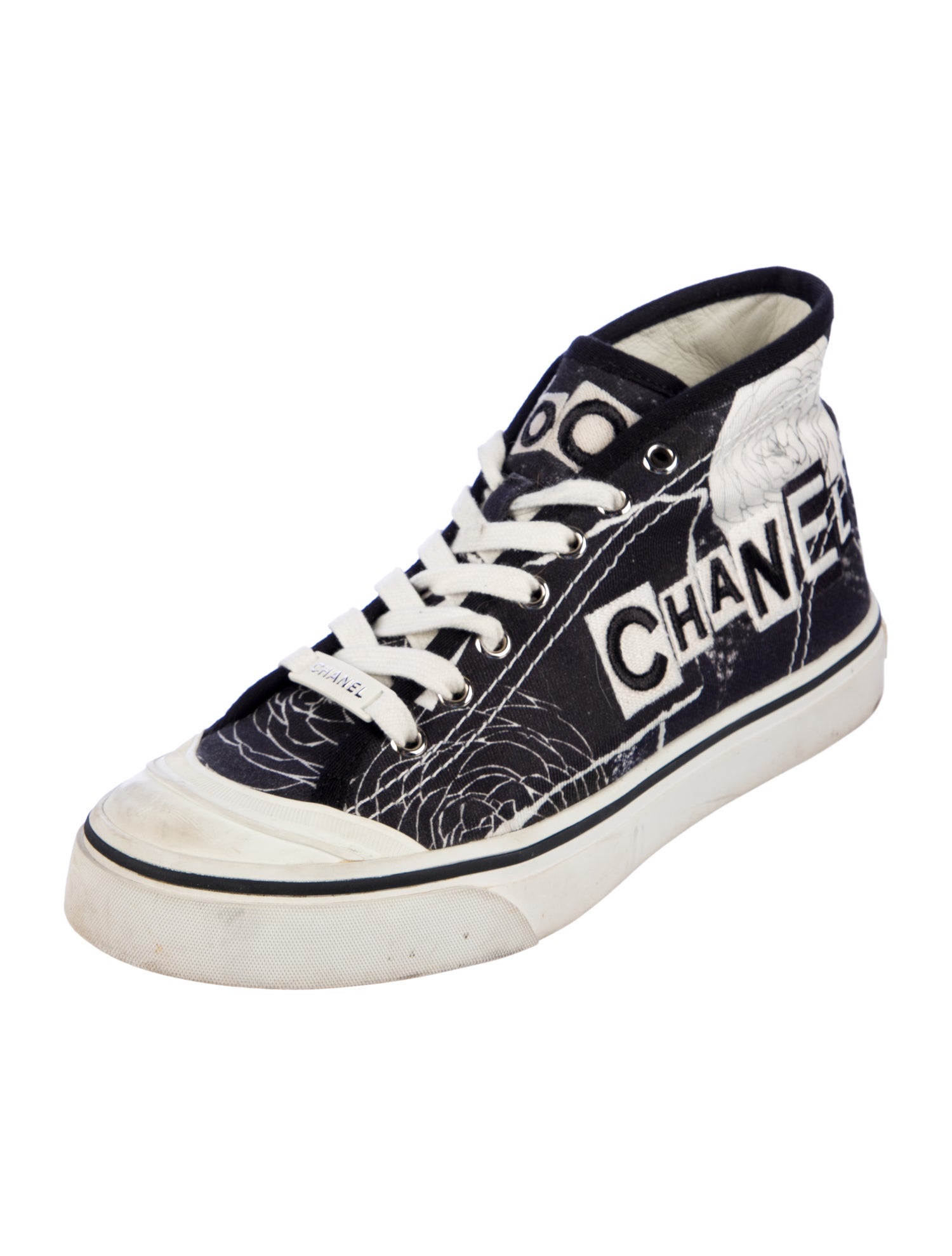 Chanel Interlocking CC Logo Canvas Sneakers
