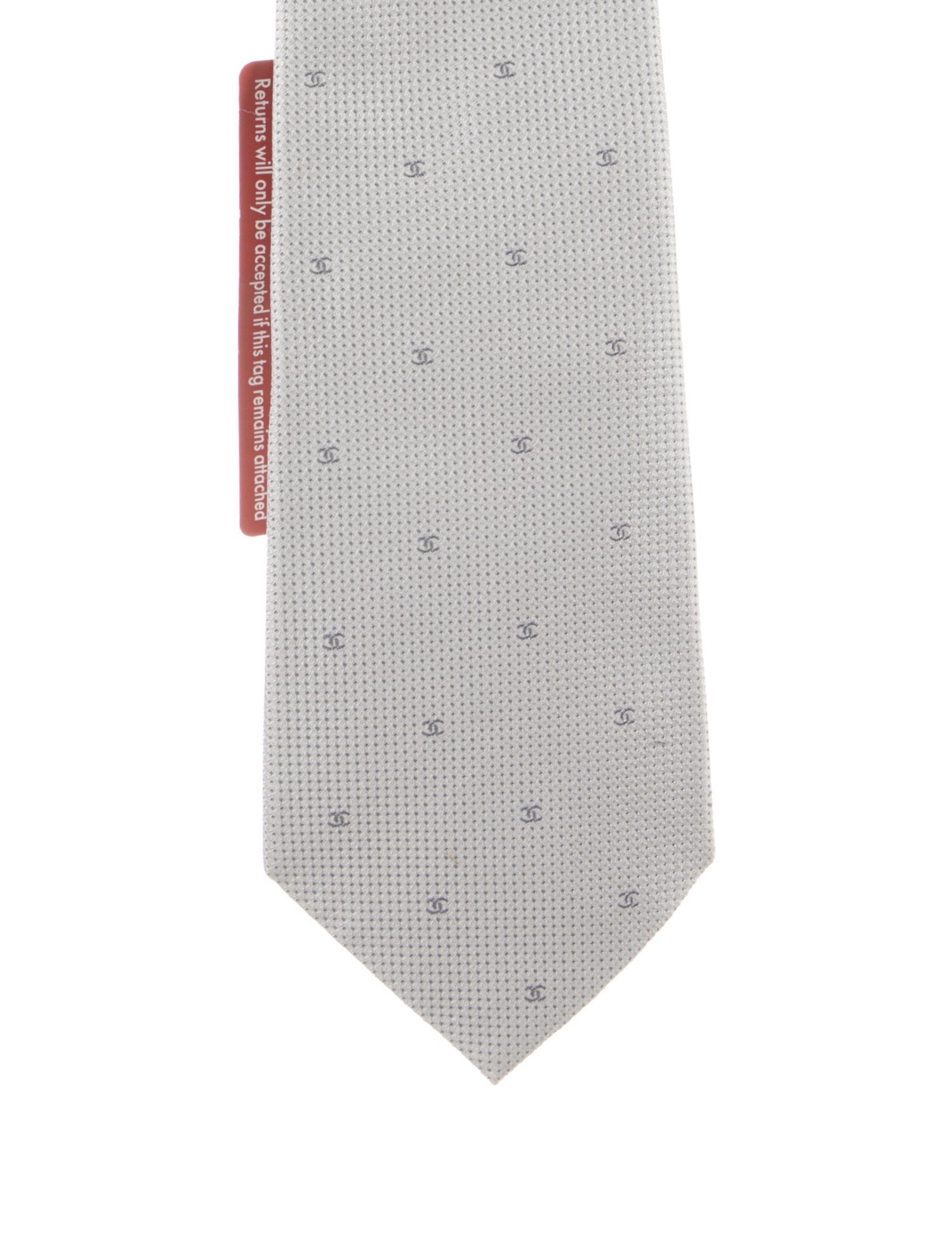 Chanel Interlocking CC Logo Silk Tie