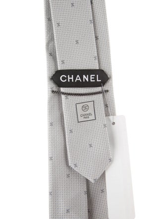 Chanel Interlocking CC Logo Silk Tie