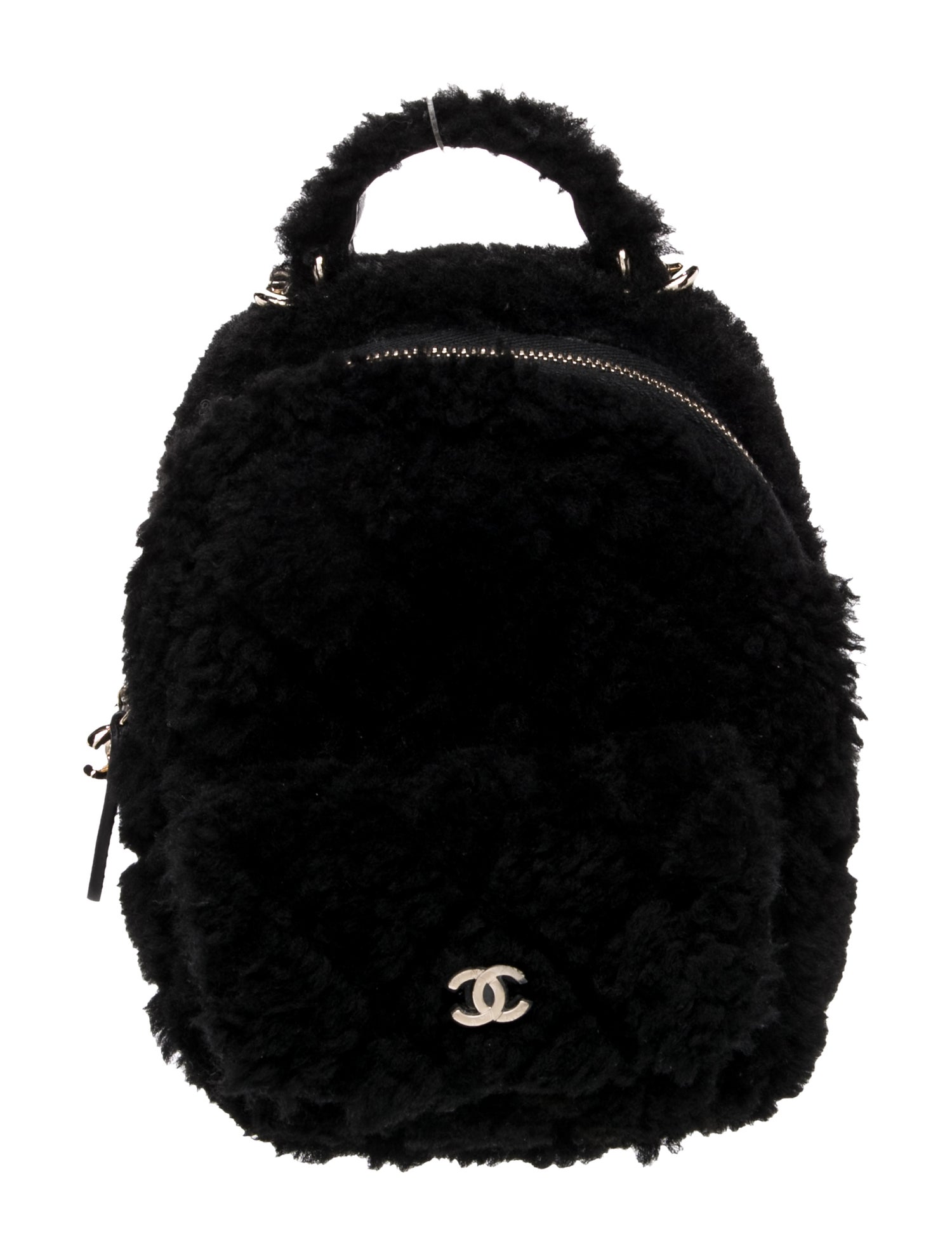 Chanel Classic CC Mini Shearling Backpack w/Tags