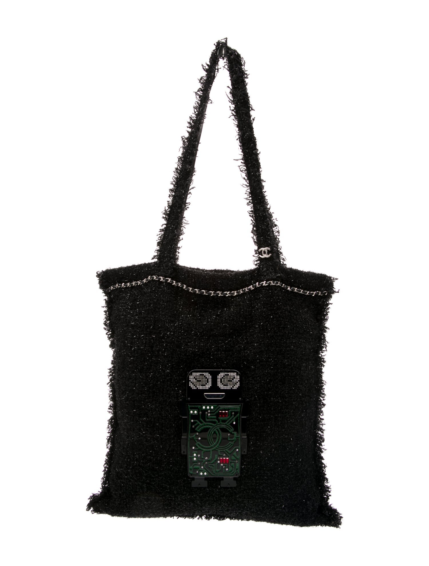 Chanel Tweed Robot Shopping Tote