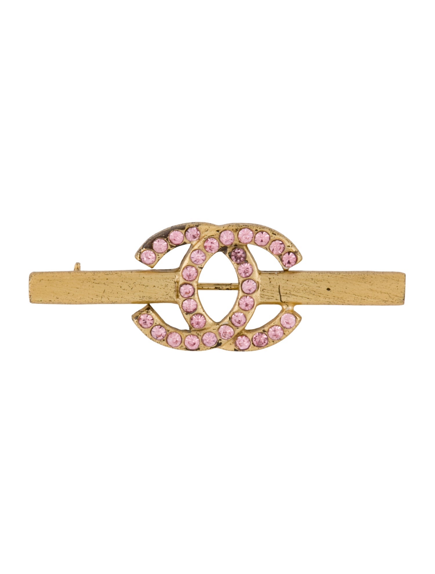 Chanel Vintage Strass CC Brooch