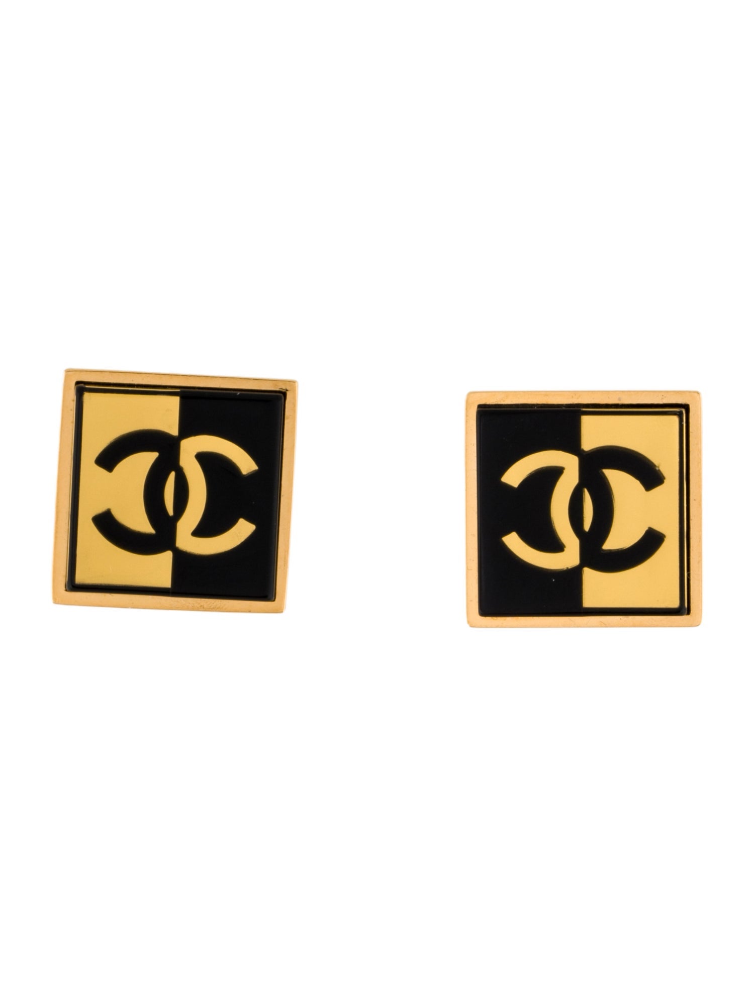 Chanel 2024 Resin CC Stud Earrings