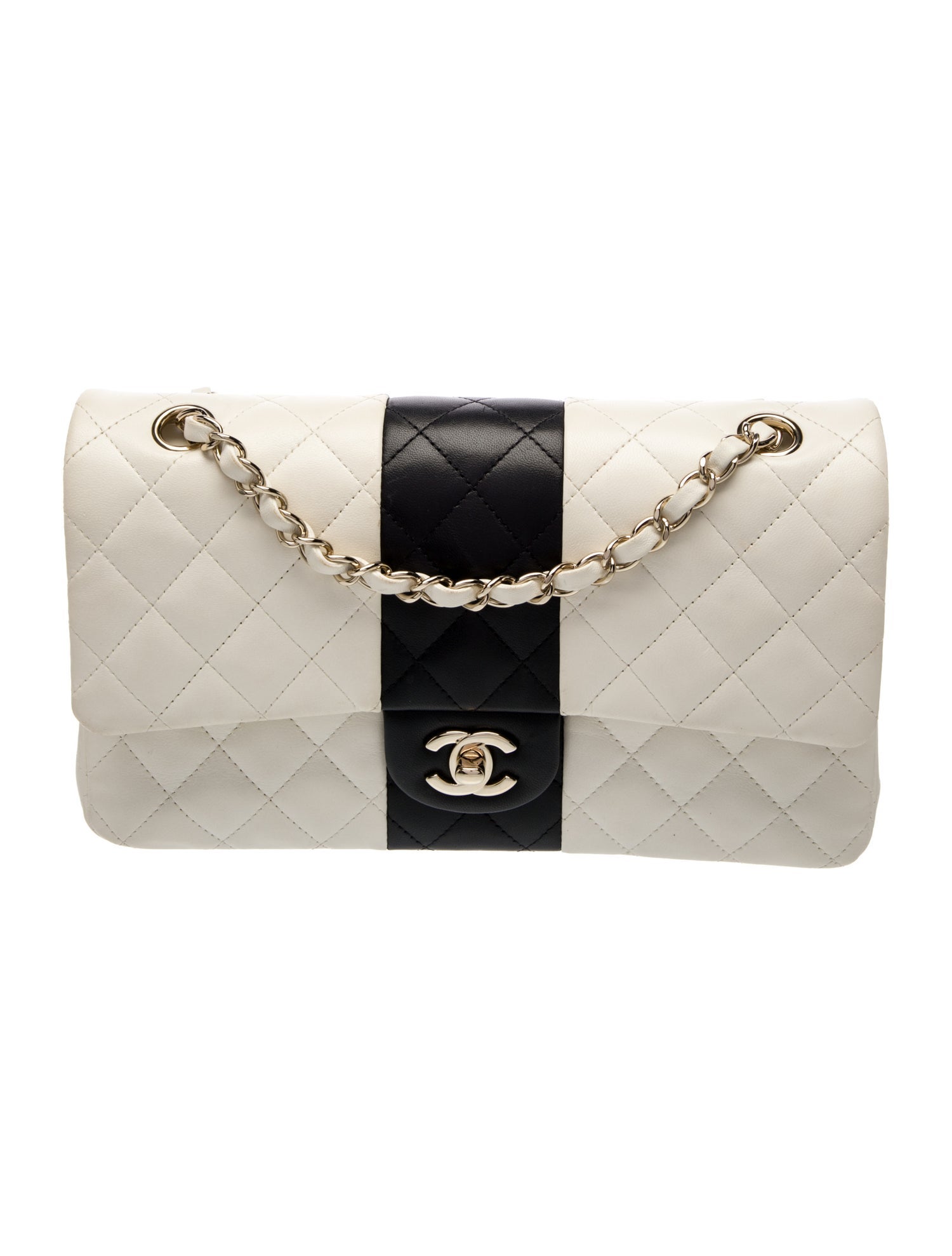 Chanel Classic Medium Bi-Stripe Double Flap Bag