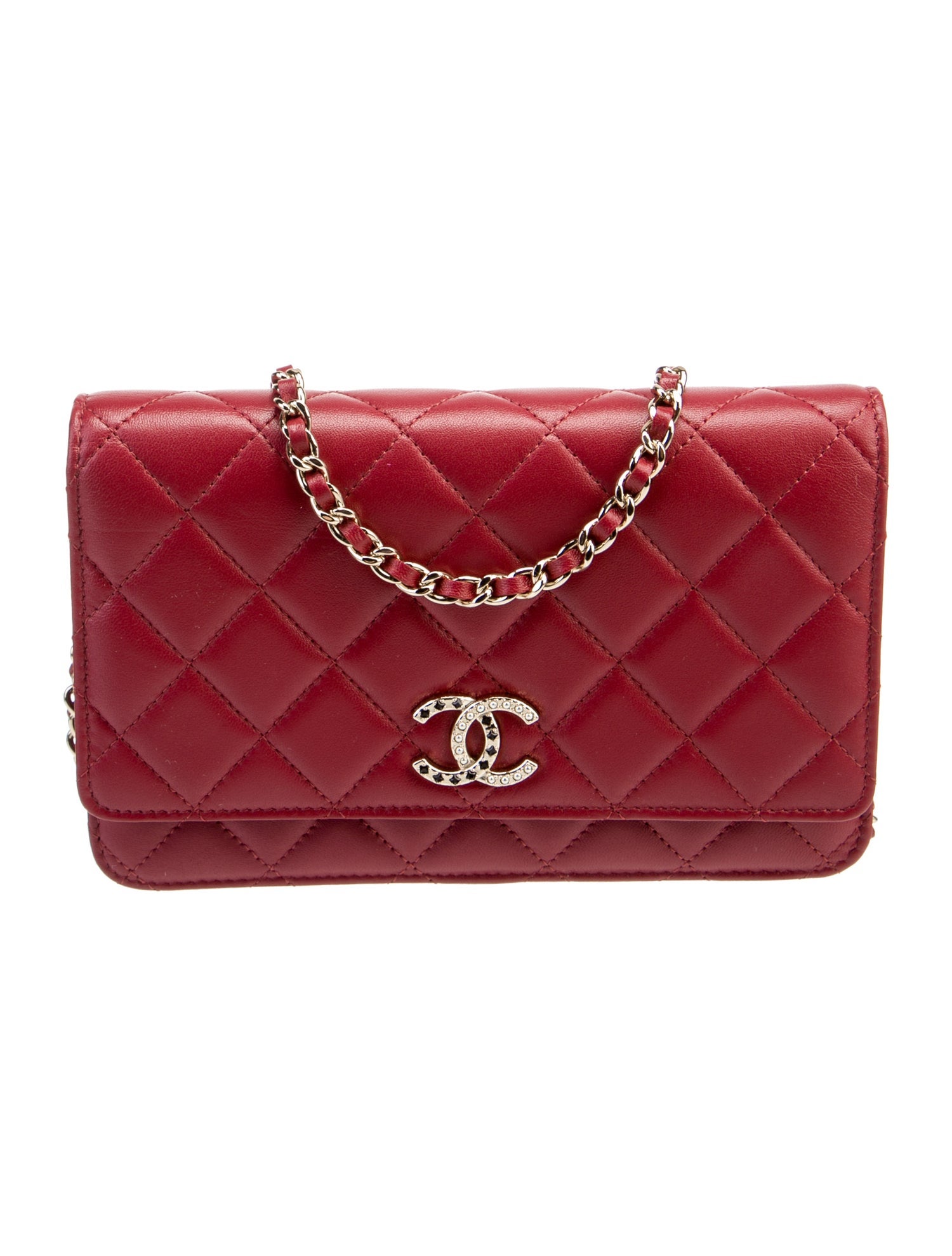 Chanel 2024 Crystal Pearl CC Wallet On Chain