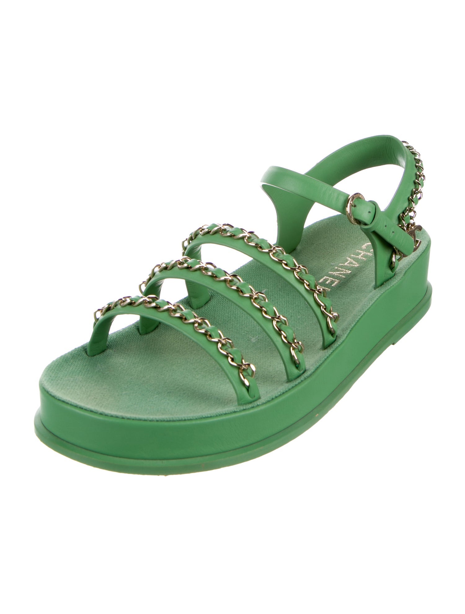 Chanel 2021 Interlocking CC Logo Gladiator Sandals