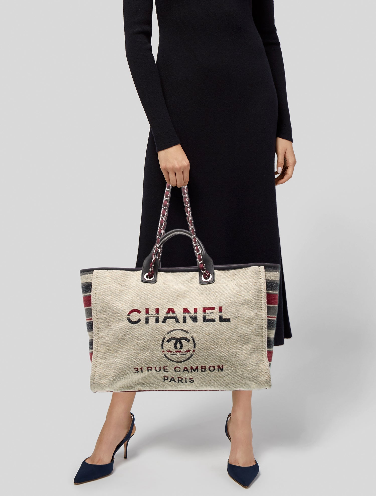 Chanel Large Deauville Shopping Tote