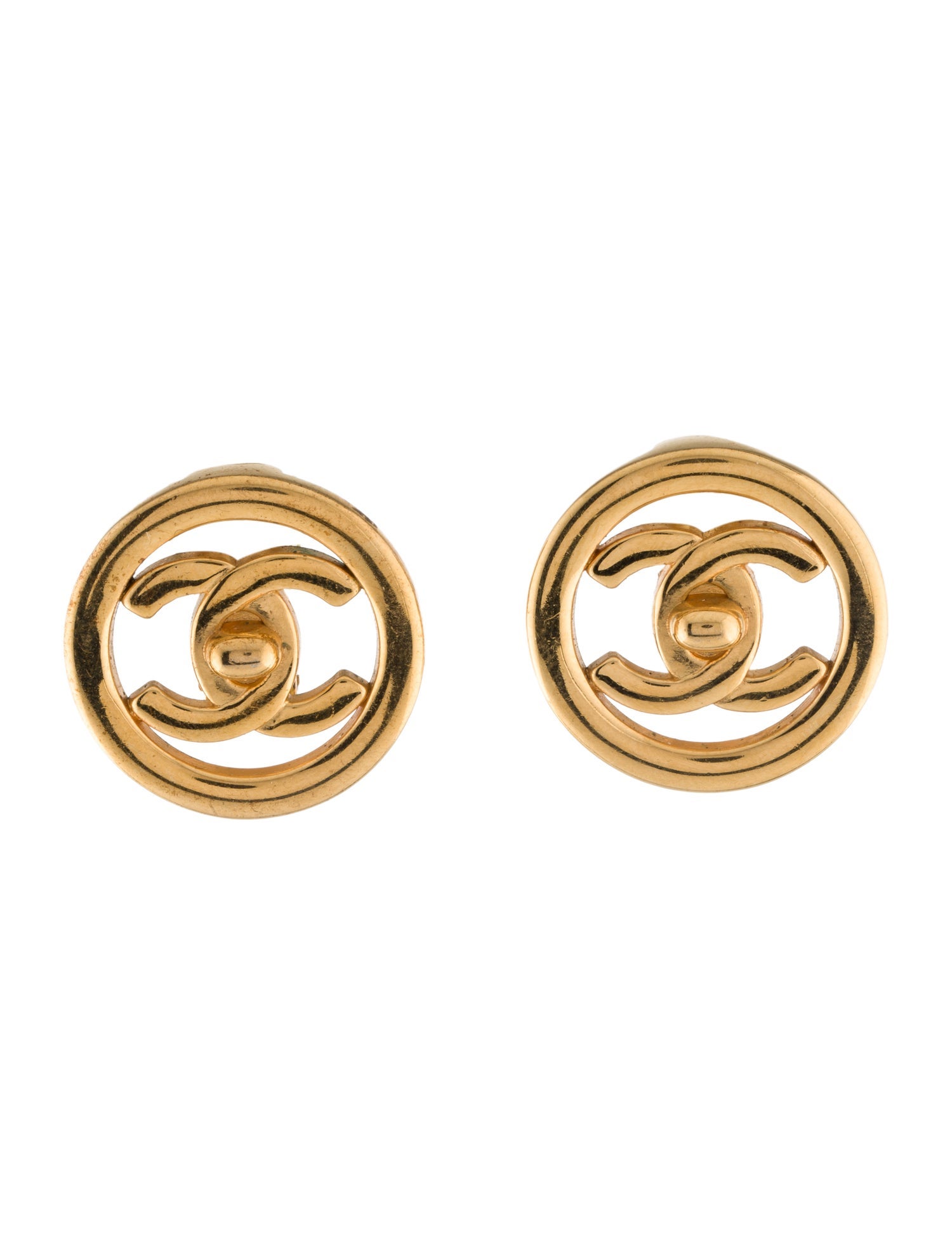 Chanel Vintage CC Turnlock Clip-On Earrings