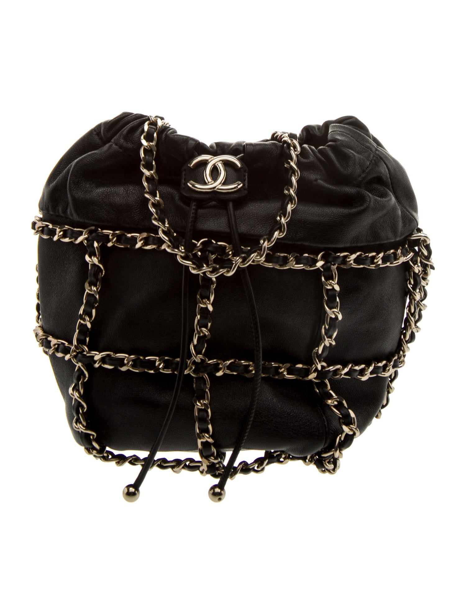 Chanel Lambskin Chain Bucket Bag