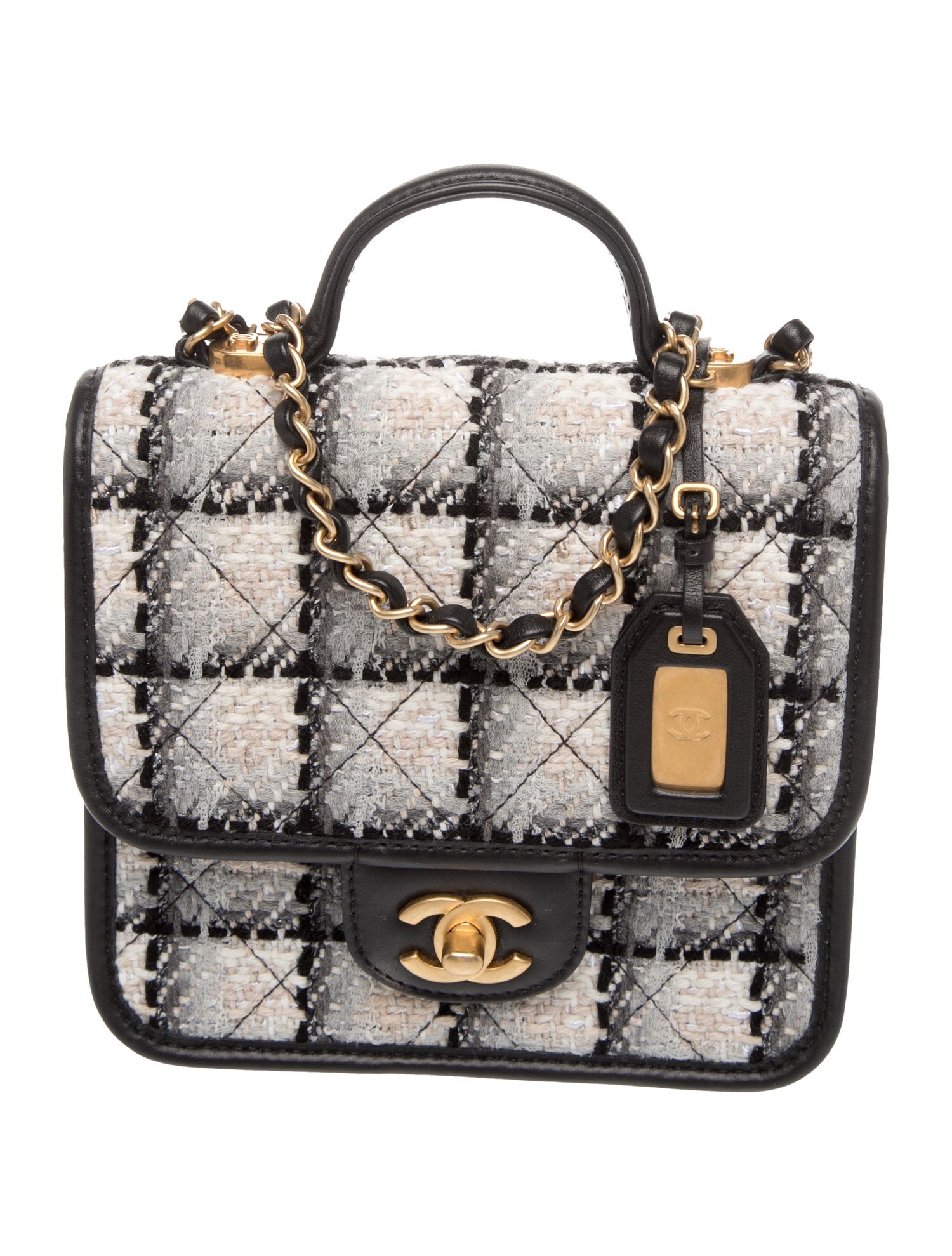 Chanel Mini Tweed School Memory Flap Bag