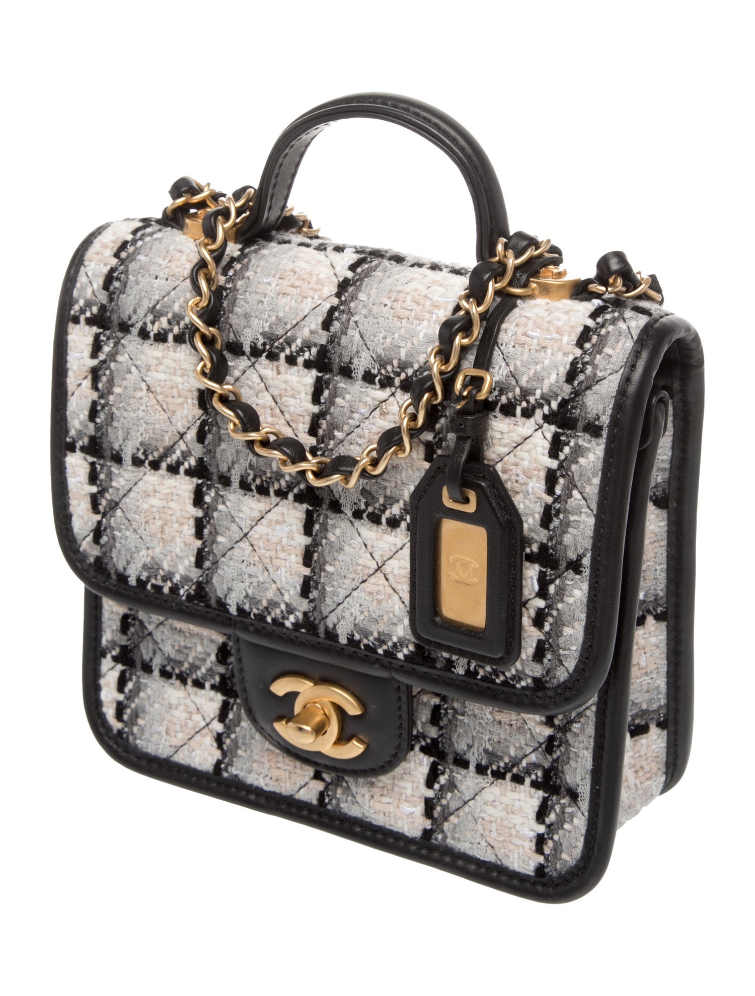 Chanel Mini Tweed School Memory Flap Bag