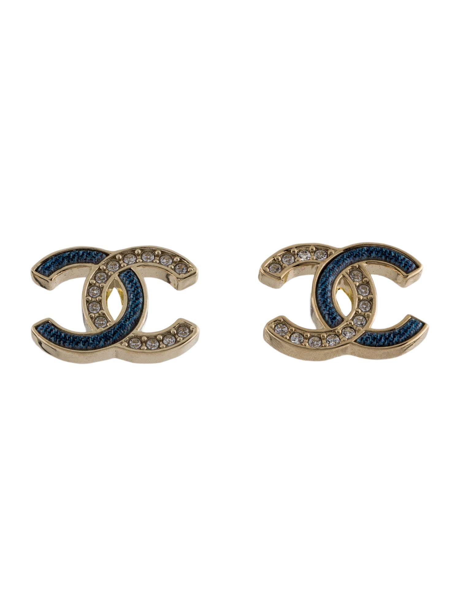 Chanel 2026 Strass & Resin CC Stud Earrings