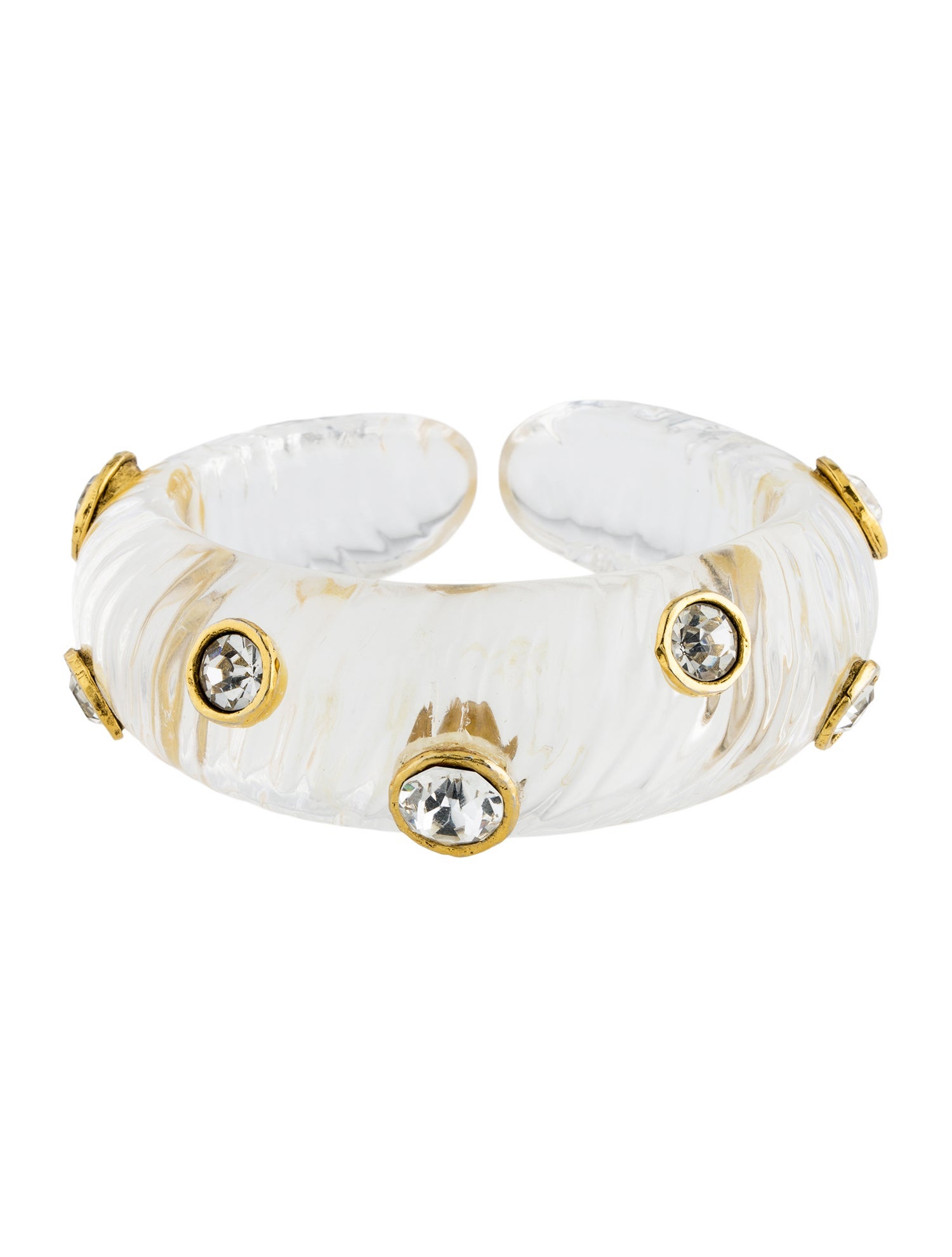Chanel Vintage Acrylic Cuff Bracelet & Earrings Set