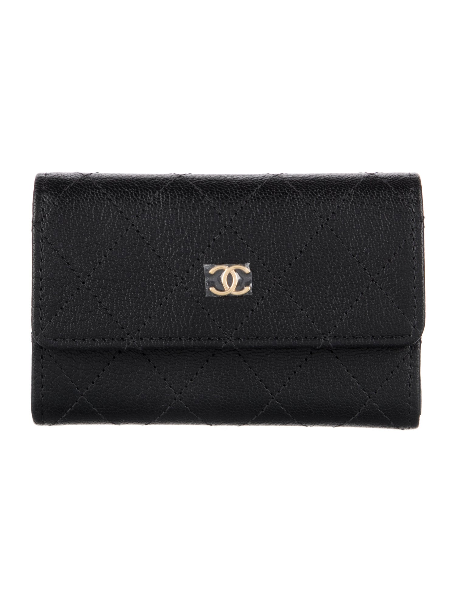 Chanel Interlocking CC Logo Leather Wallet