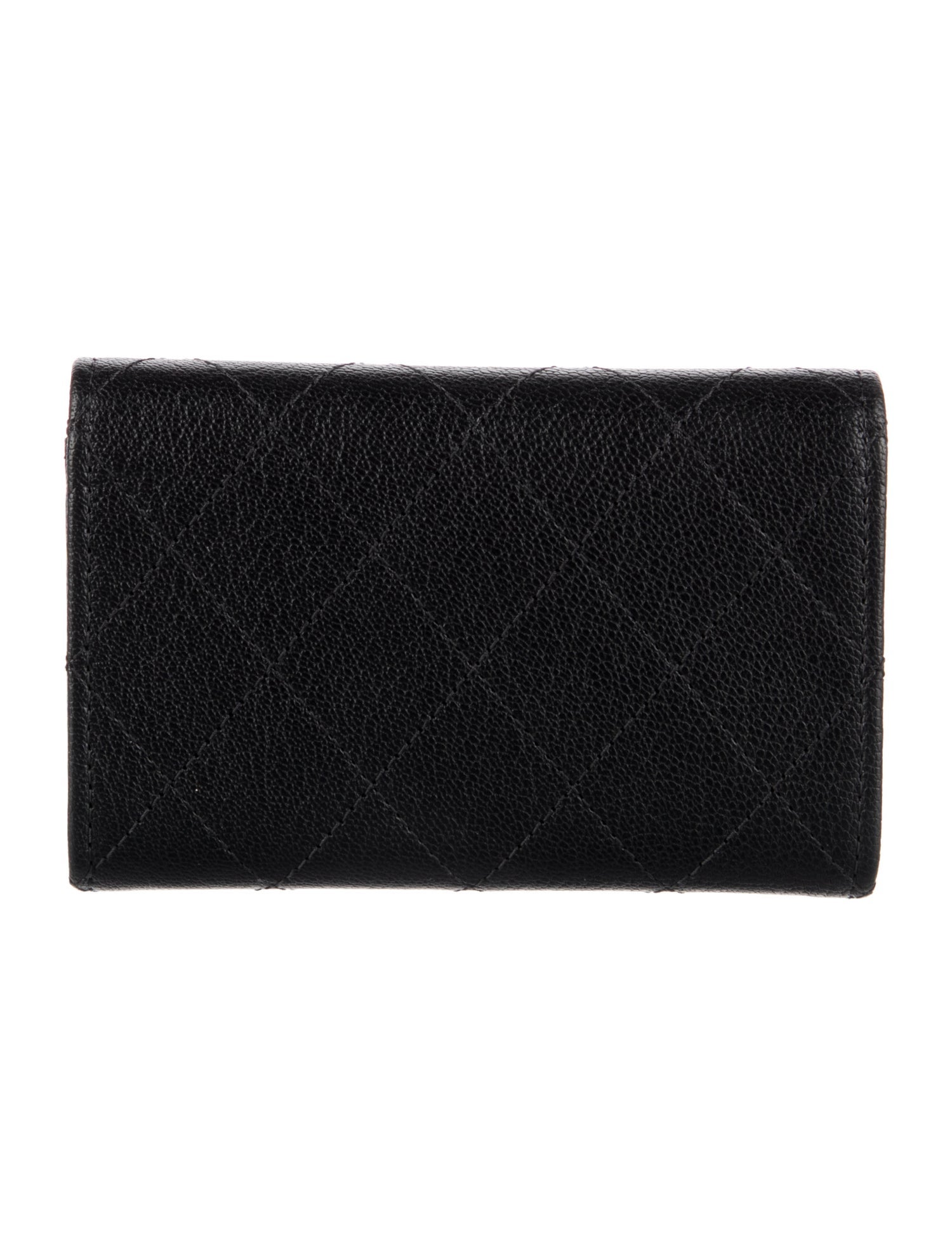 Chanel Interlocking CC Logo Leather Wallet