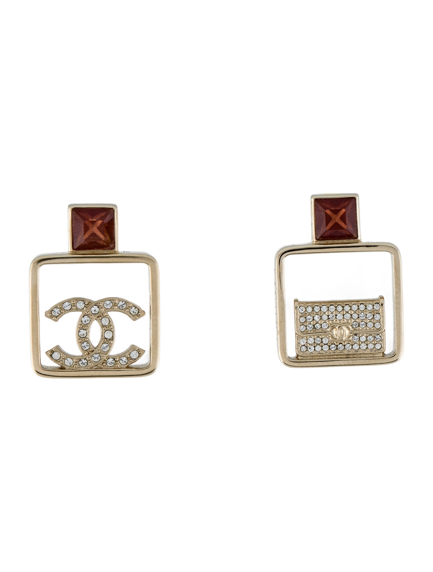 Chanel 2023 Strass Stud Earrings