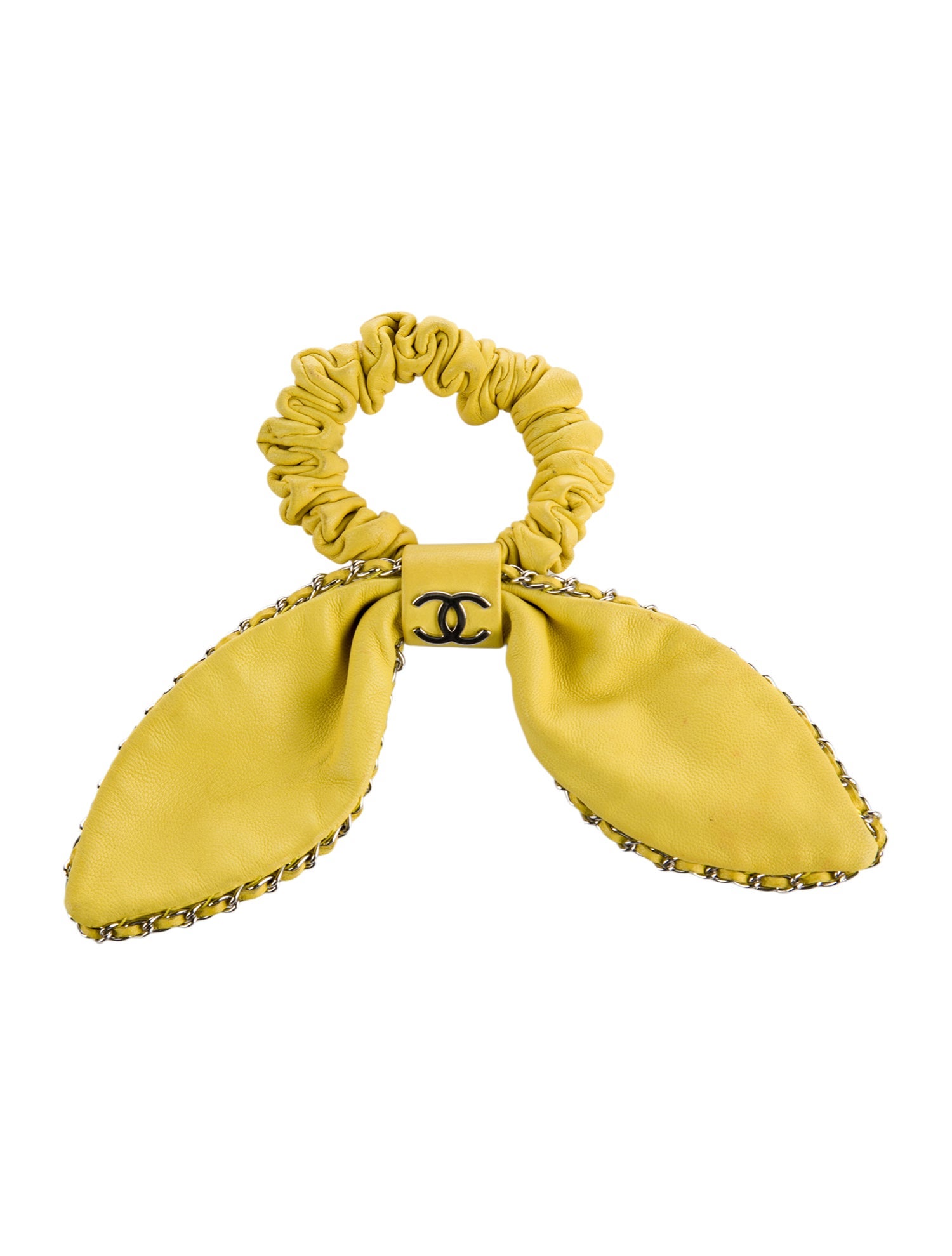 Chanel CC Chain-link Bow Scrunchie