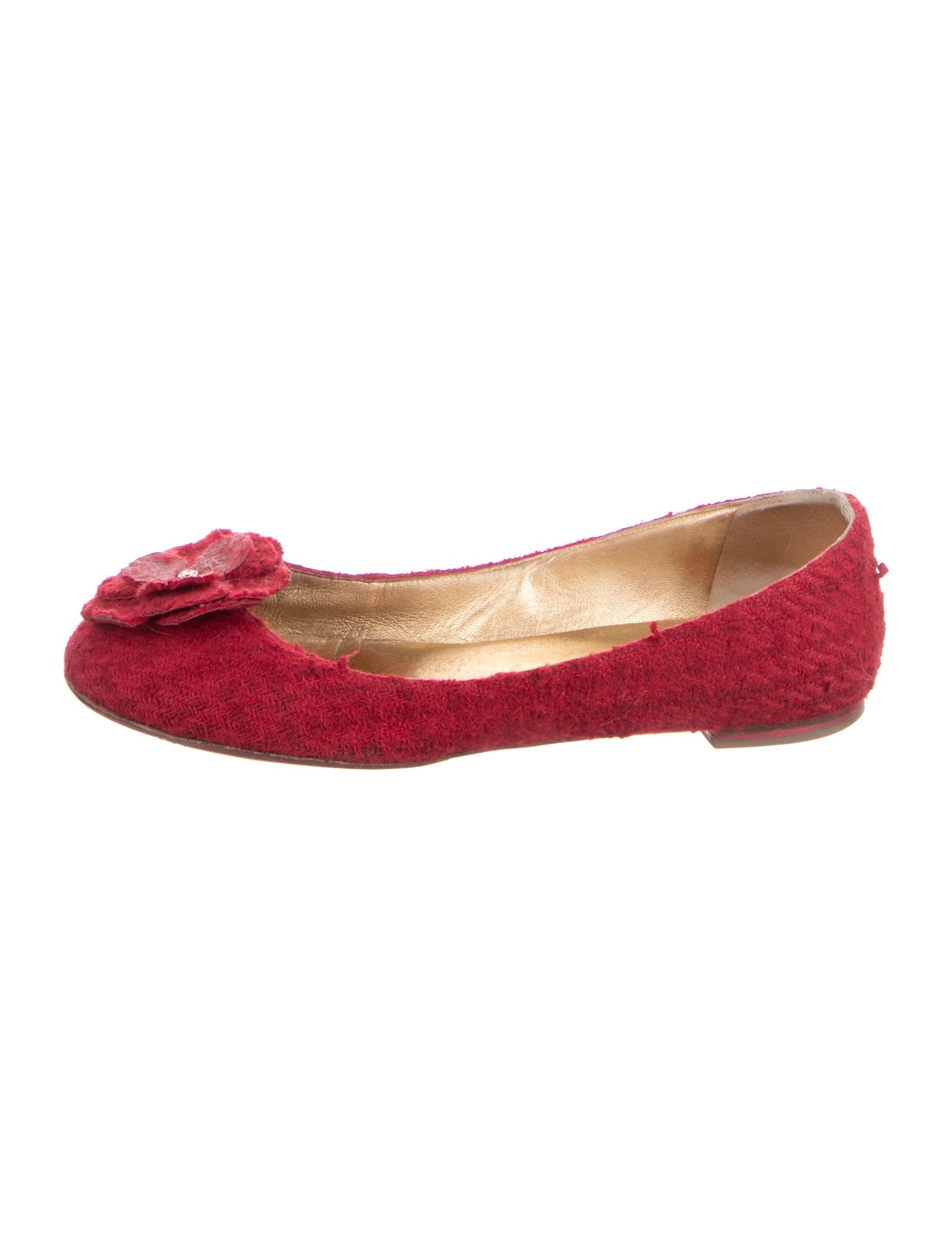 Chanel Camellia Accent Ballet Flats