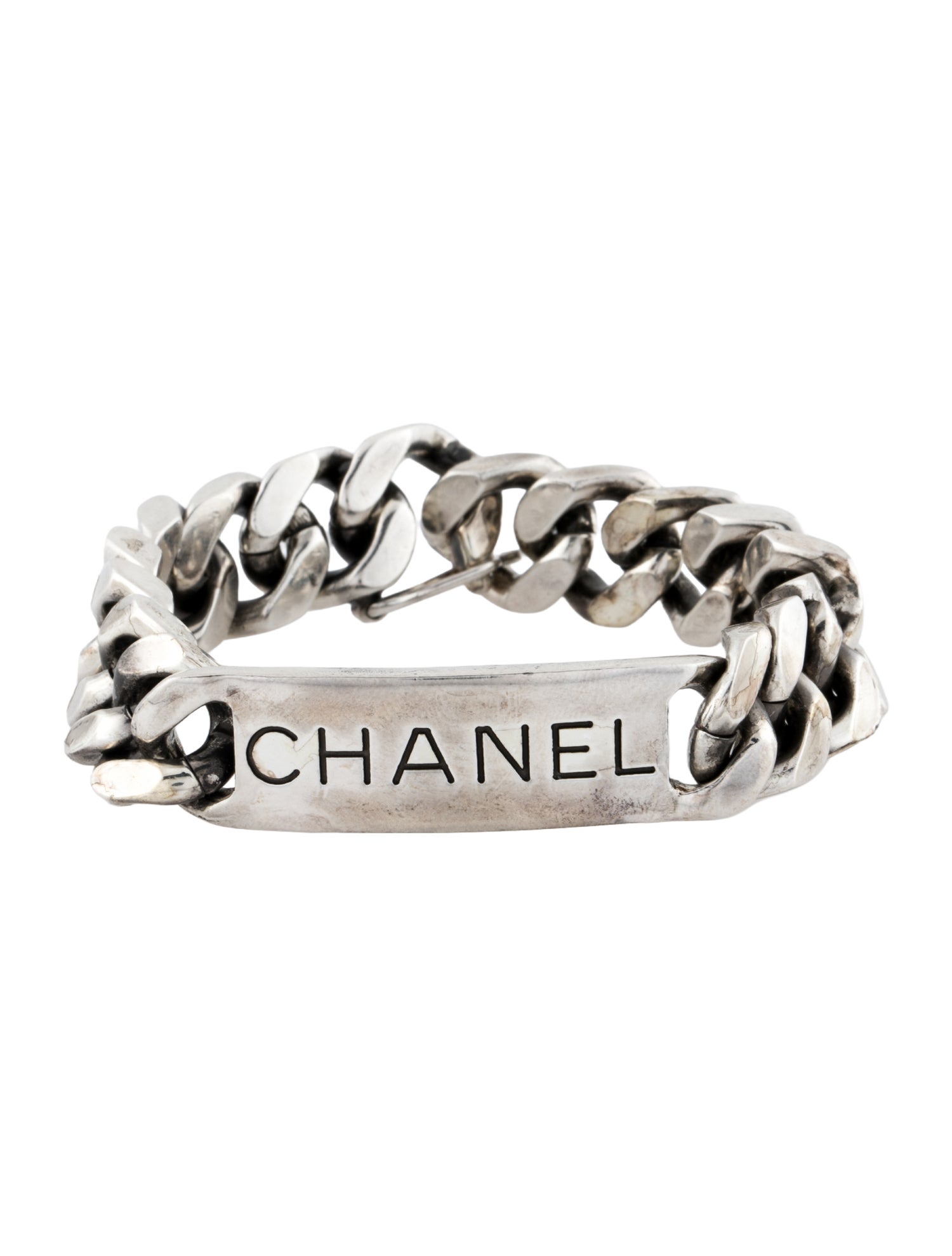 Chanel Vintage Logo Curb Link Bracelet