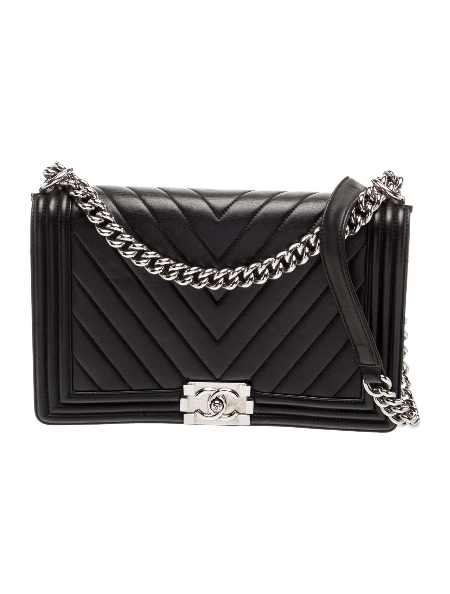 Chanel Large Chevron Boy Bag