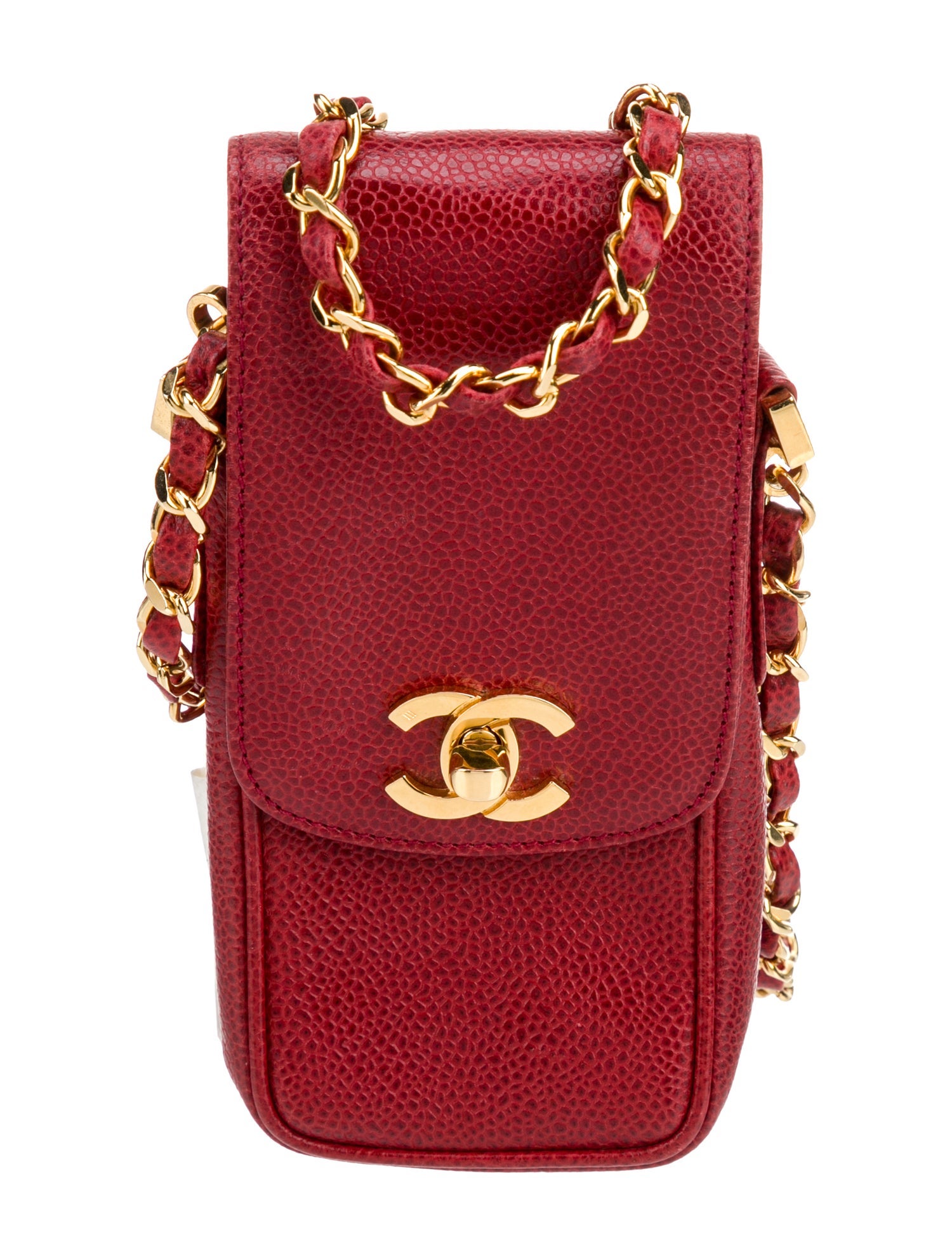Chanel CC Caviar Phone Holder