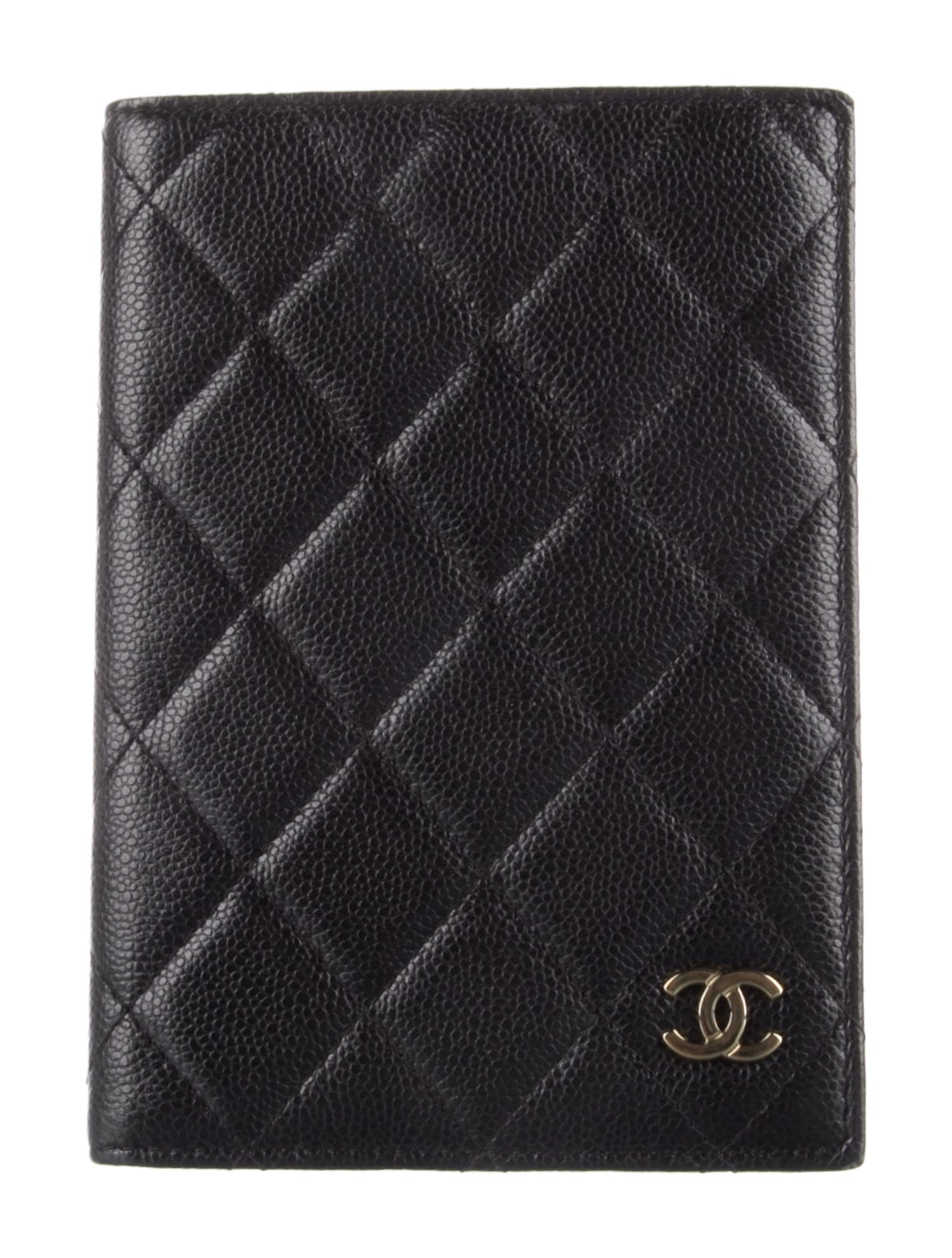Chanel Passport Holder Interlocking CC Logo Card Holder