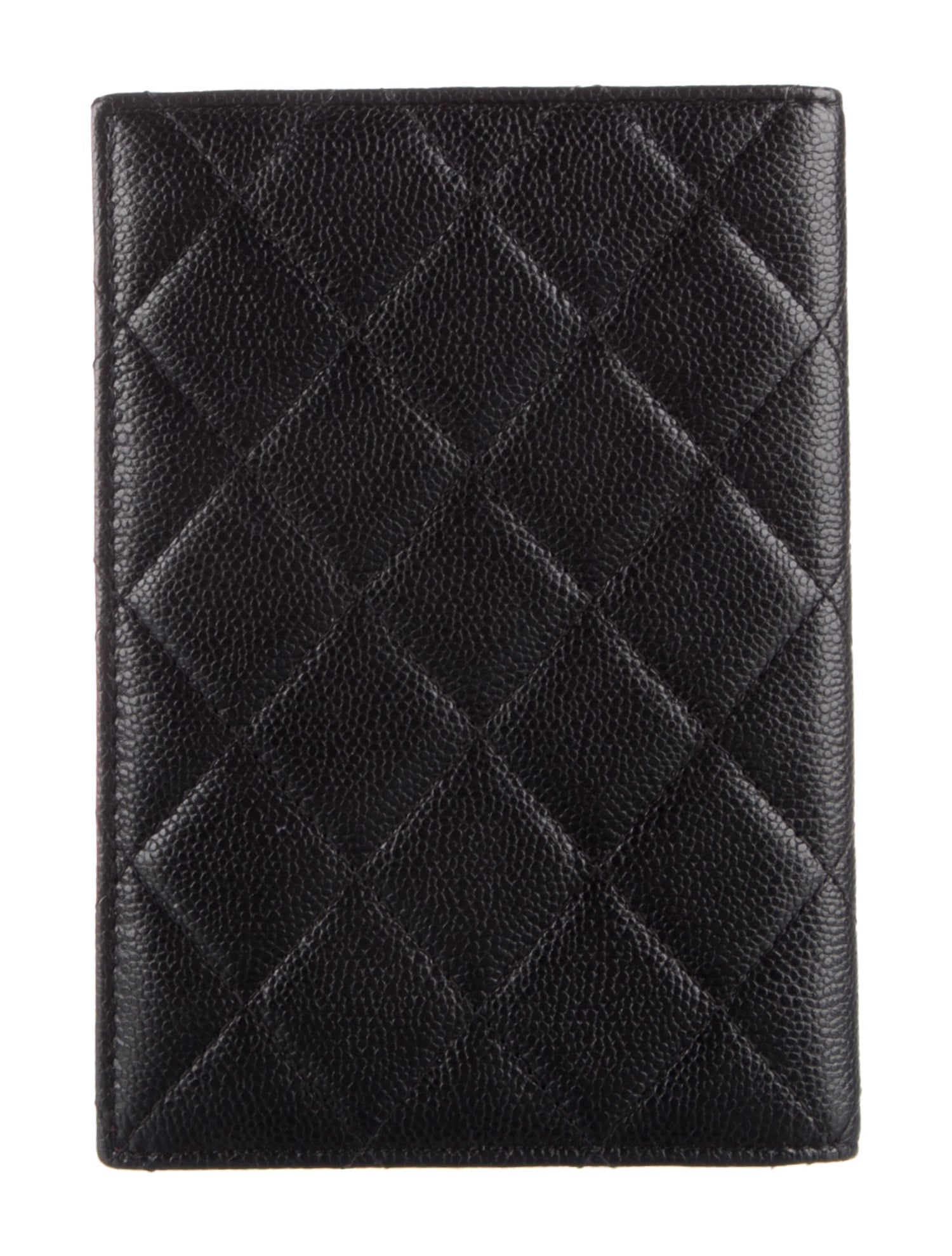 Chanel Passport Holder Interlocking CC Logo Card Holder
