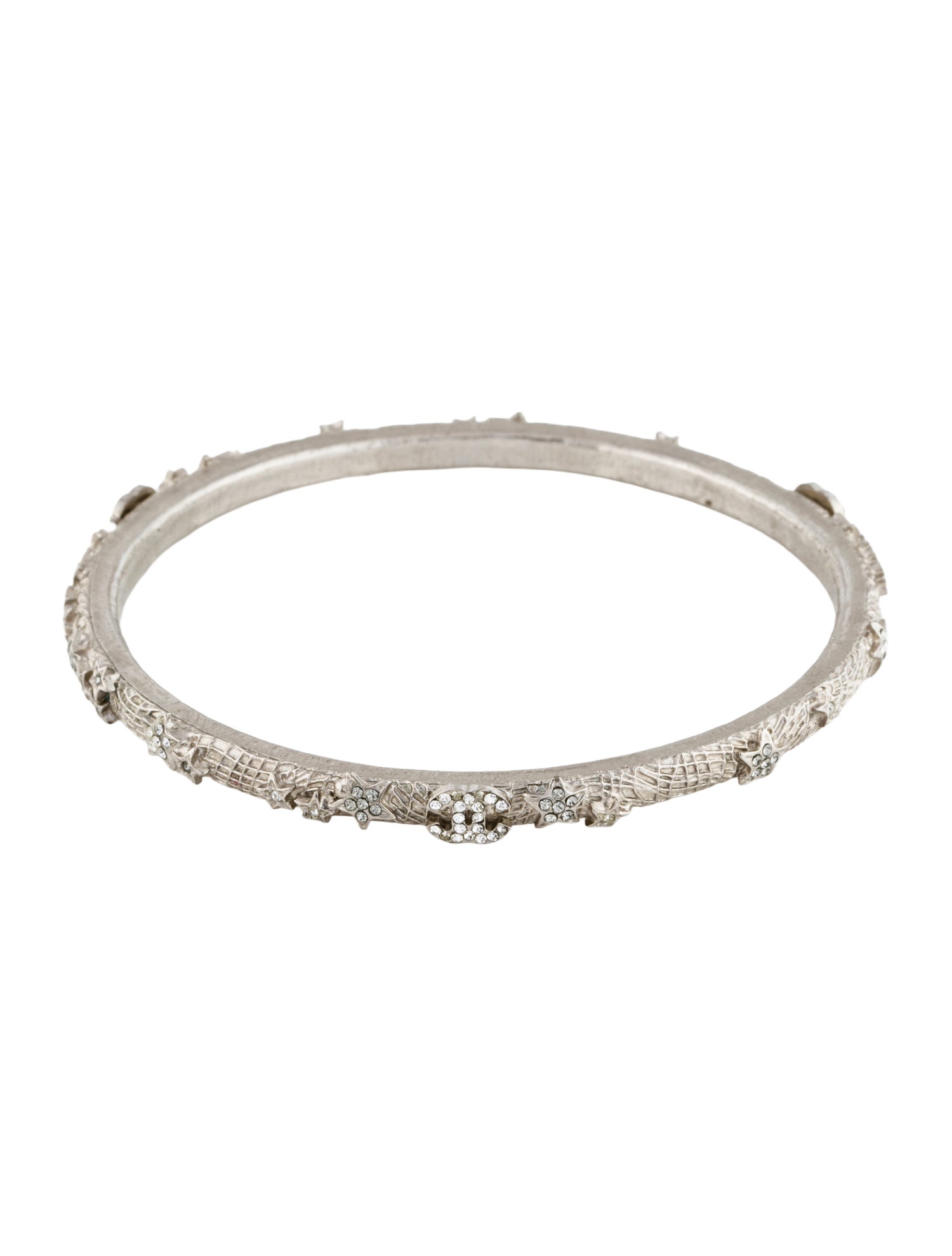 Chanel Strass CC Star Bangle Bracelet