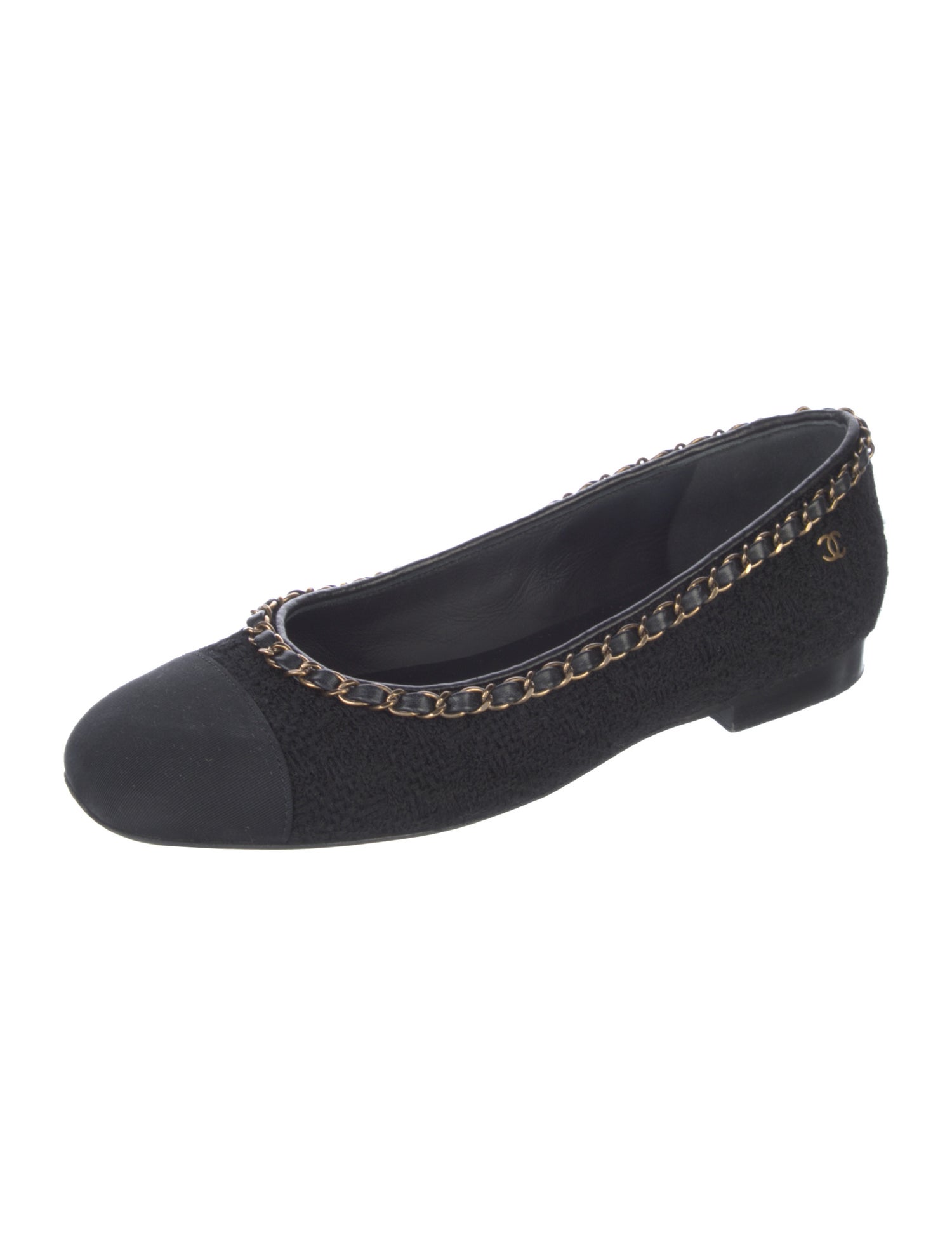 Chanel 2015 Interlocking CC Logo Ballet Flats