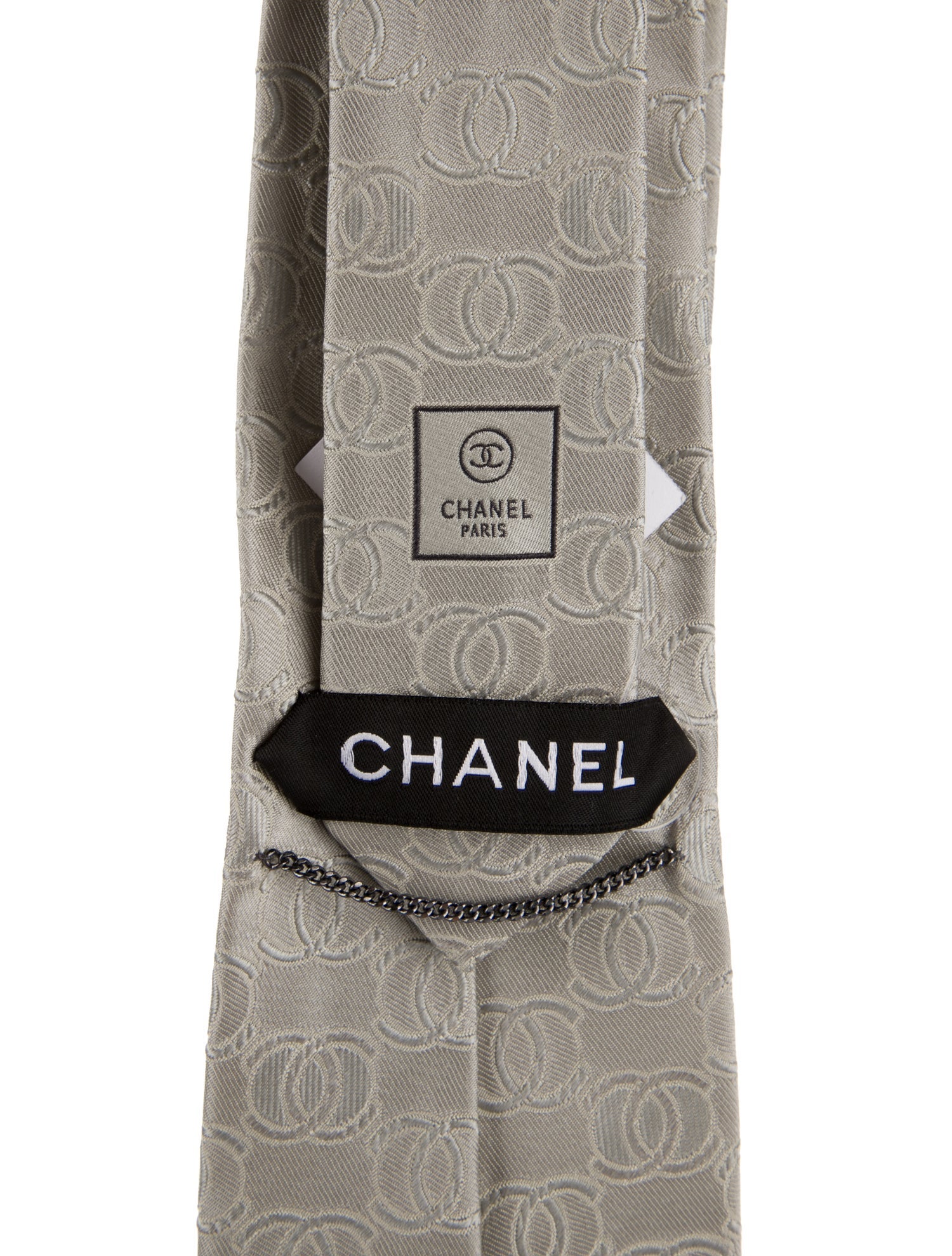 Chanel Silk Jacquard CC Printed Tie w/ Tags