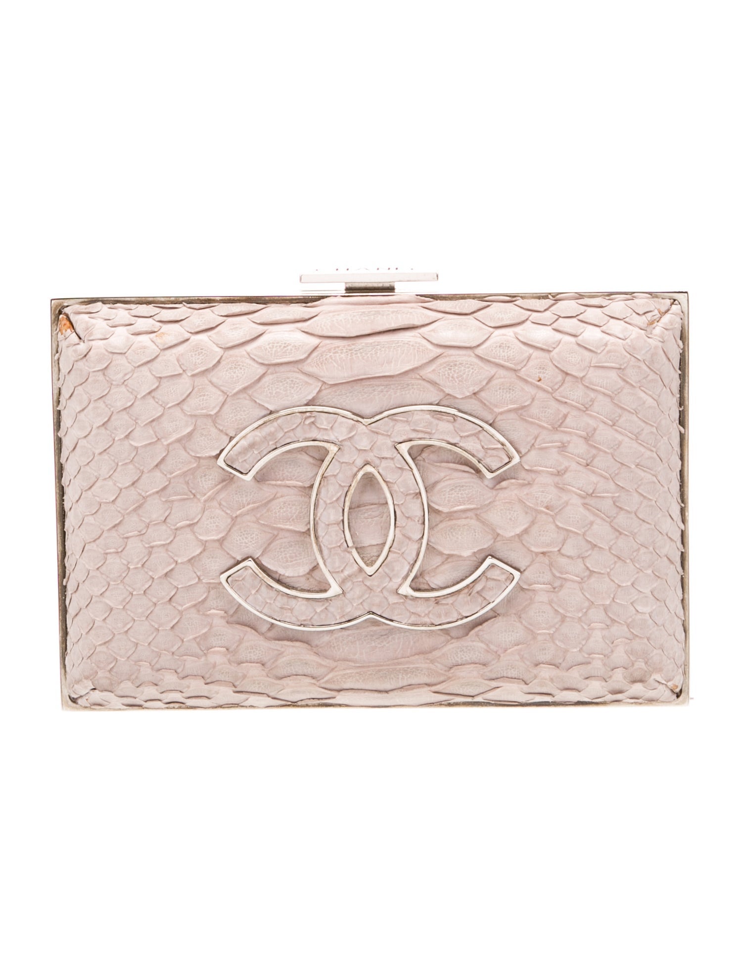 Chanel Python Box Clutch