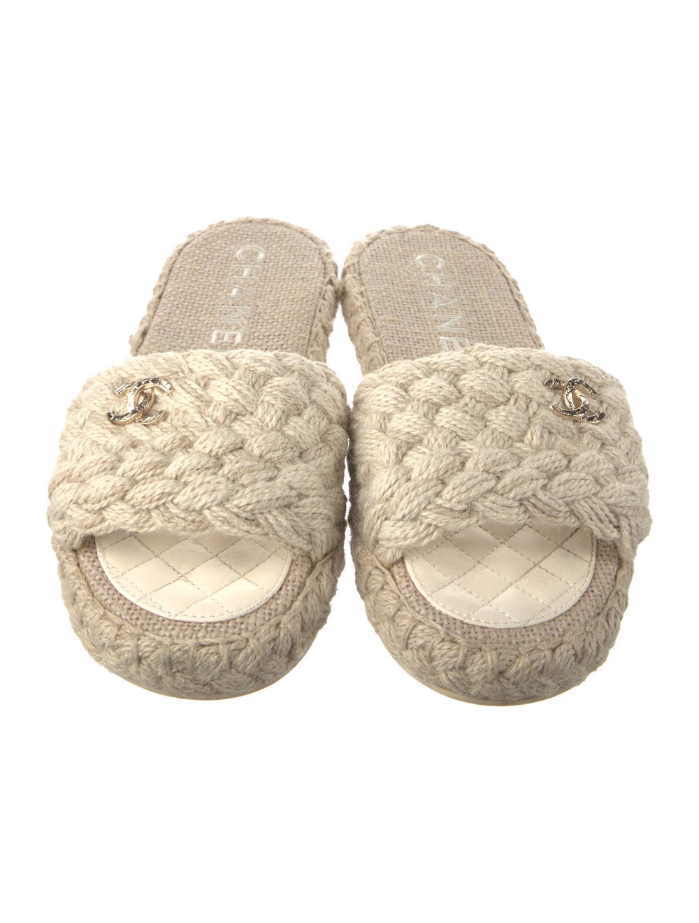 Chanel Interlocking CC Logo Jute Espadrilles - image 3