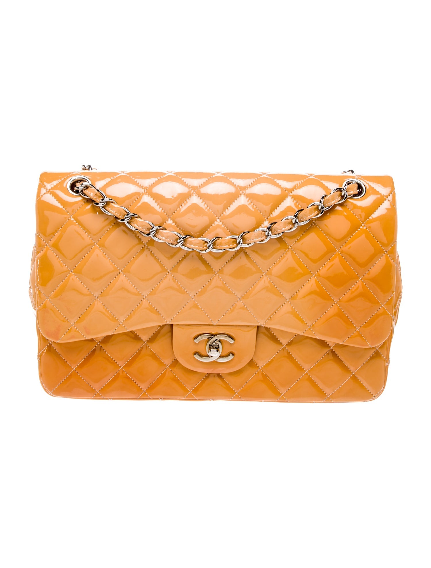 Chanel Classic Patent Jumbo Double Flap Bag