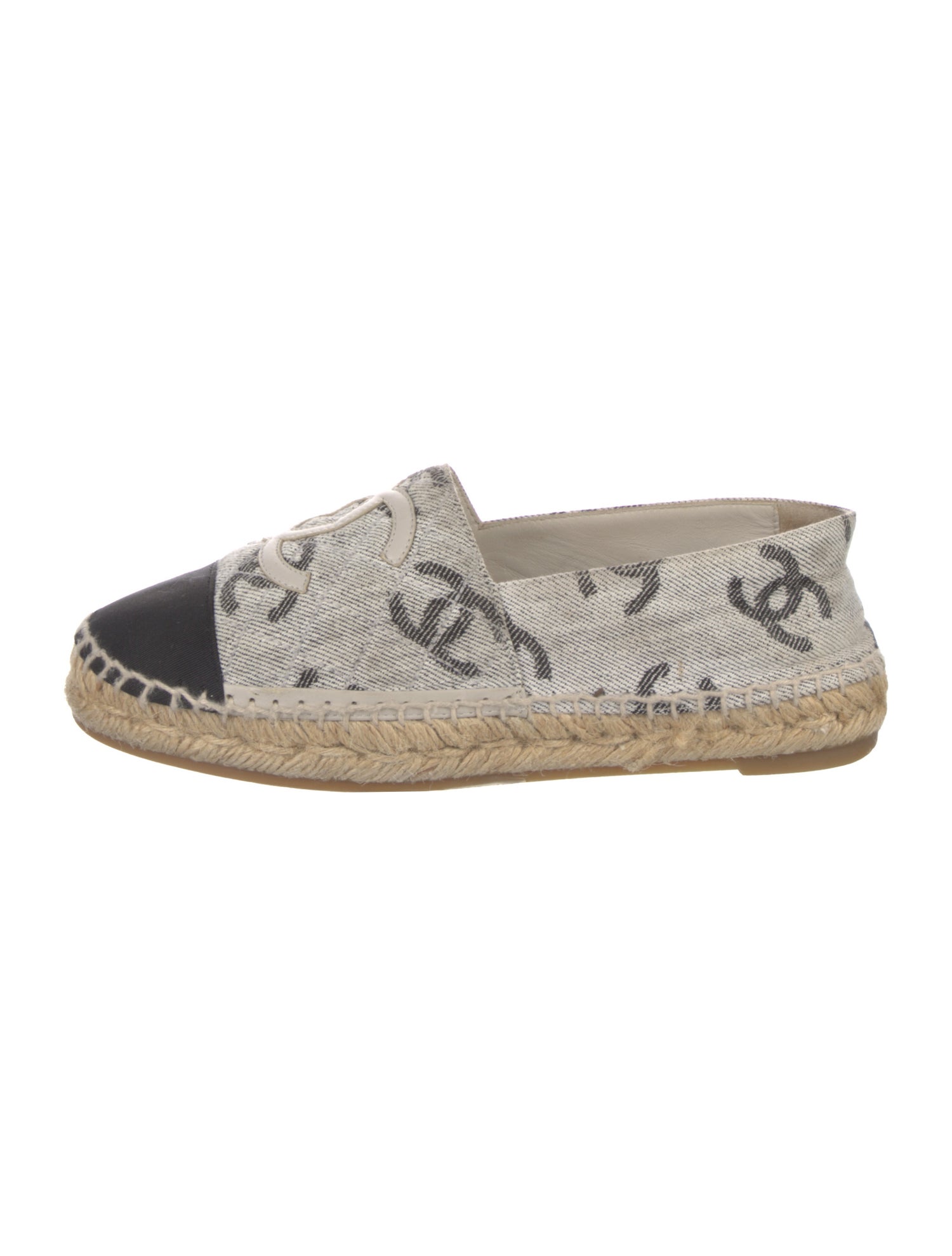 Chanel Interlocking CC Logo Canvas Espadrilles