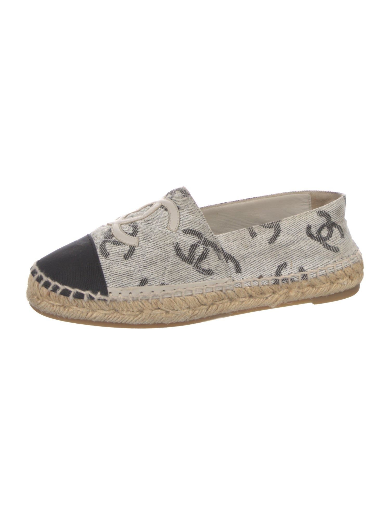 Chanel Interlocking CC Logo Canvas Espadrilles