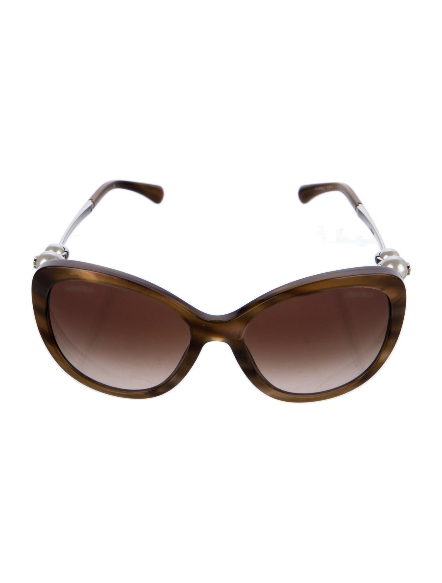 Chanel Faux Pearl Accents Cat-Eye Sunglasses