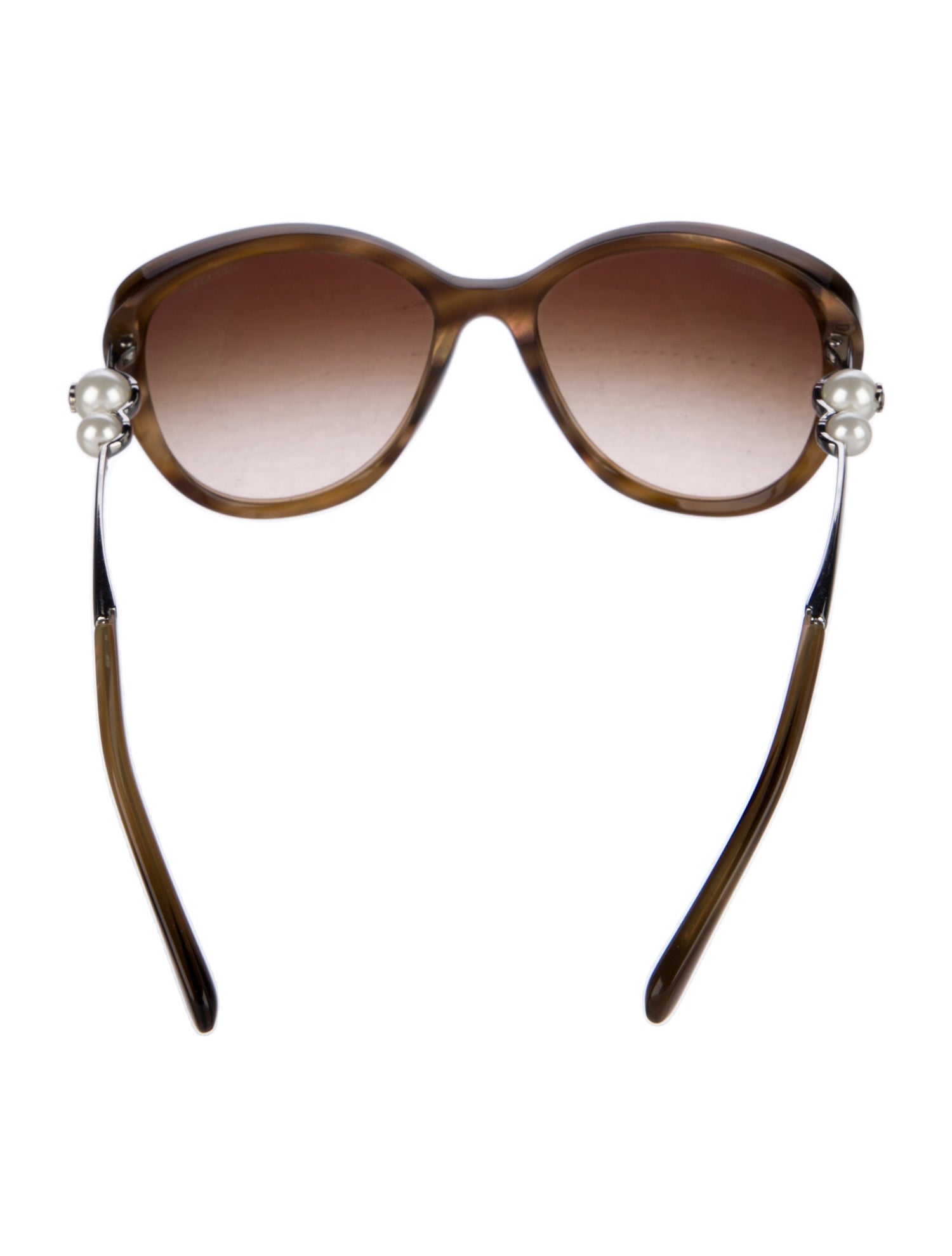 Chanel Faux Pearl Accents Cat-Eye Sunglasses