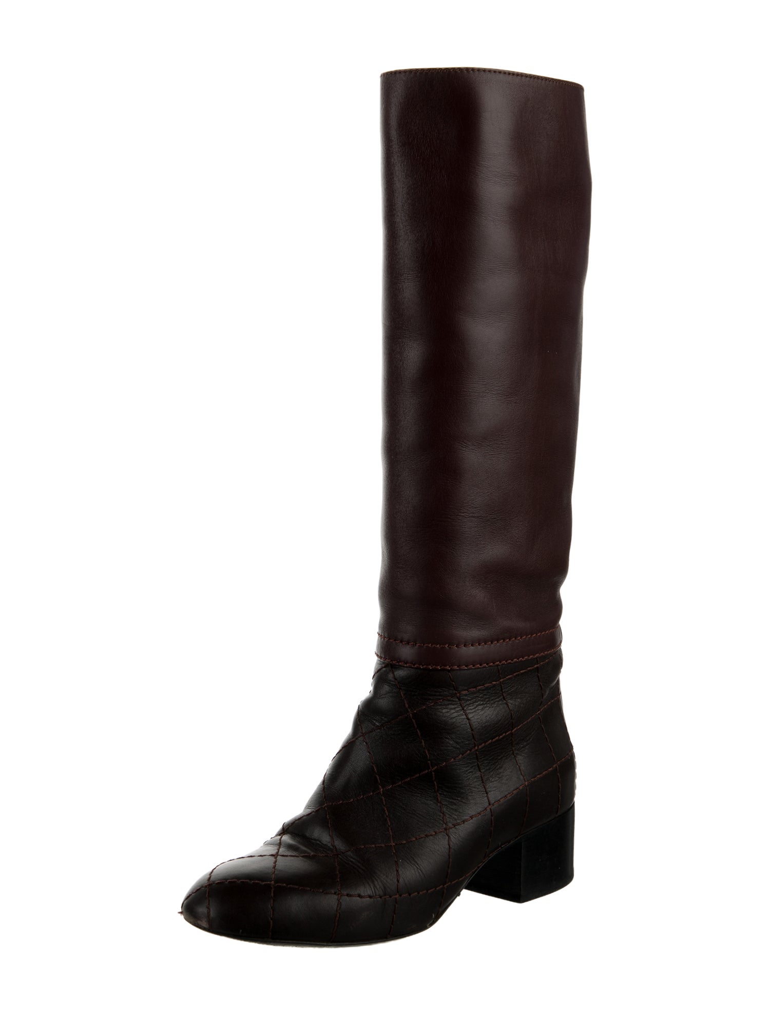 Chanel 2013 Interlocking CC Logo Riding Boots