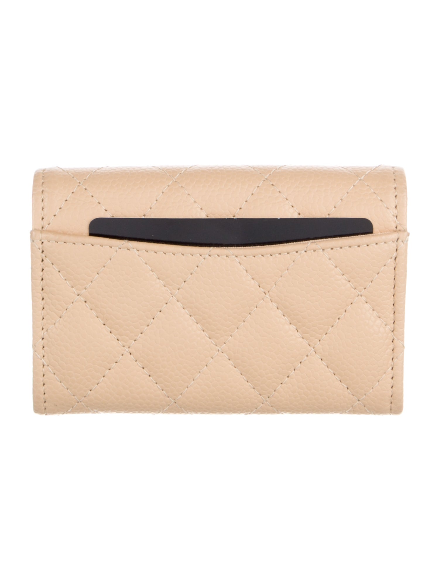 Chanel Classic Quilted Flap Card Holder Interlocking CC Logo Card Holder