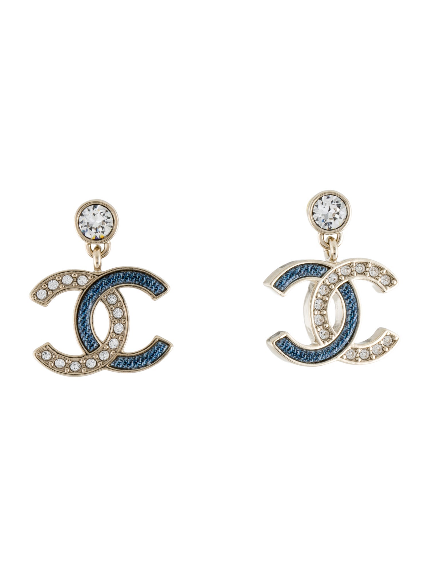 Chanel 2026 Strass & Resin CC Drop Earrings