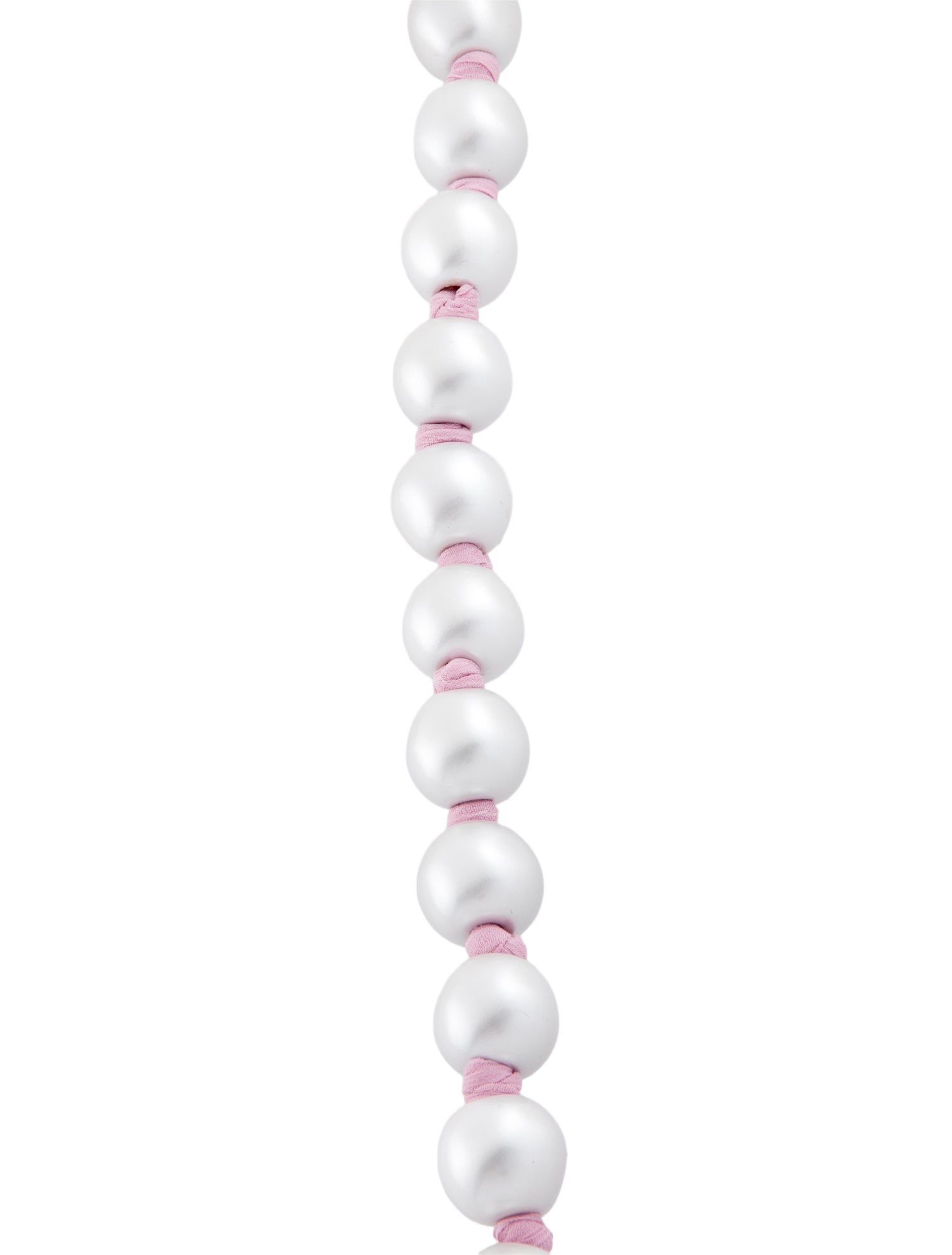 Chanel 2025 Faux Pearl, Silk & Resin Logo CC Station Necklace
