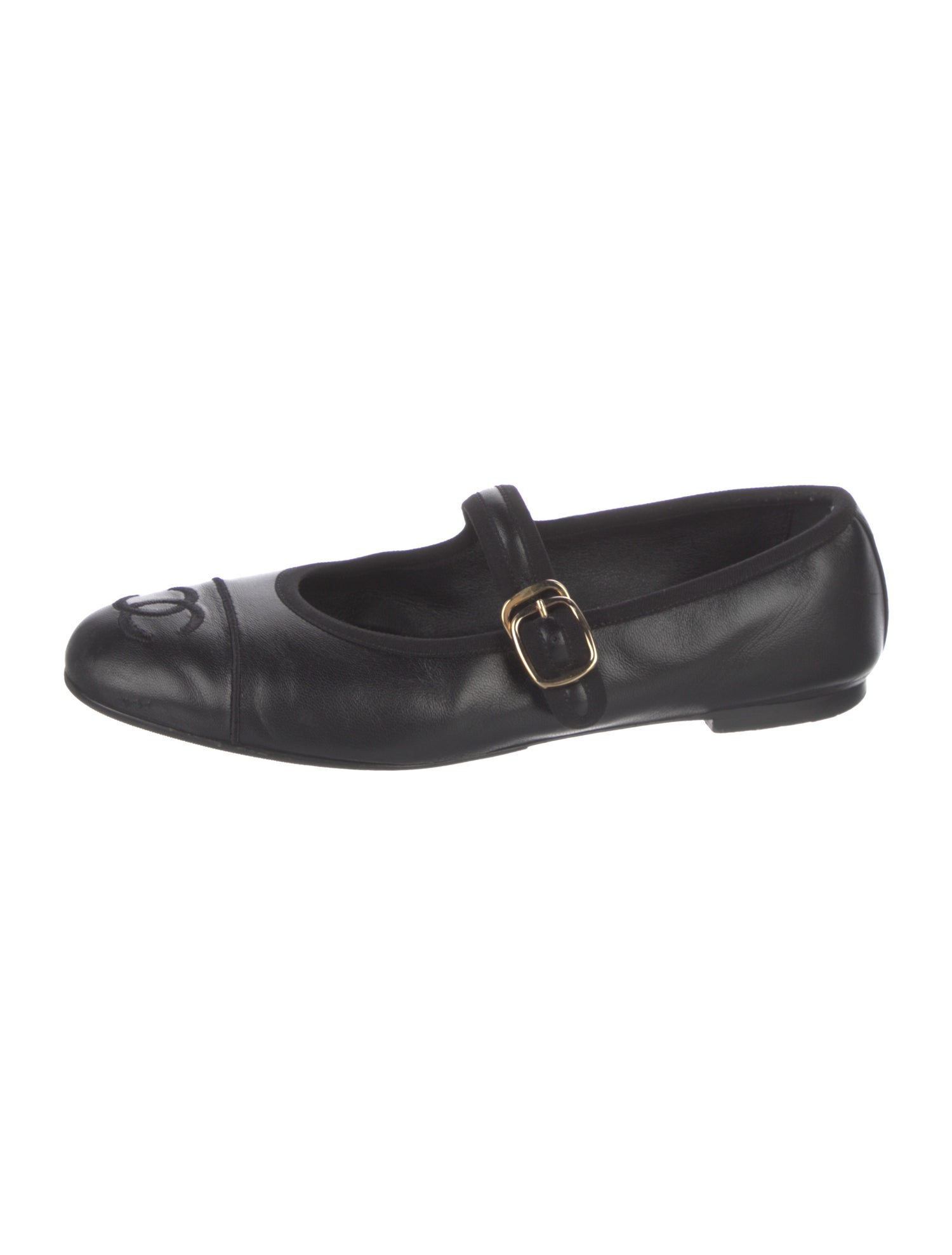 Chanel 2024 Interlocking CC Logo Mary Jane Flats