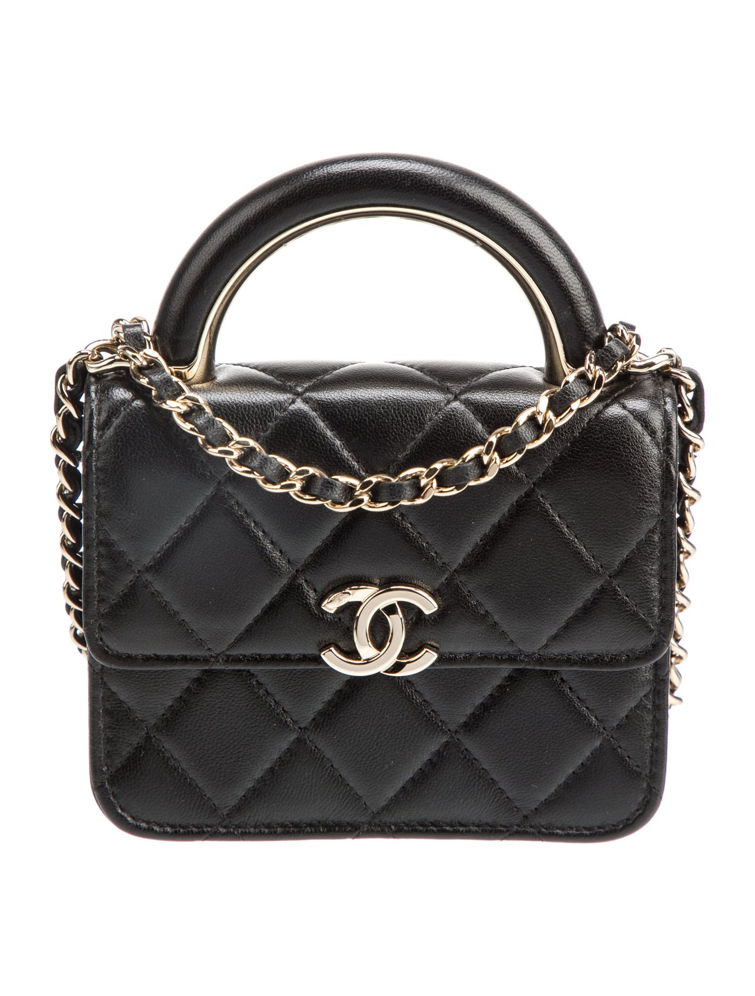 Chanel Quilted Mini CC Top Handle Bag